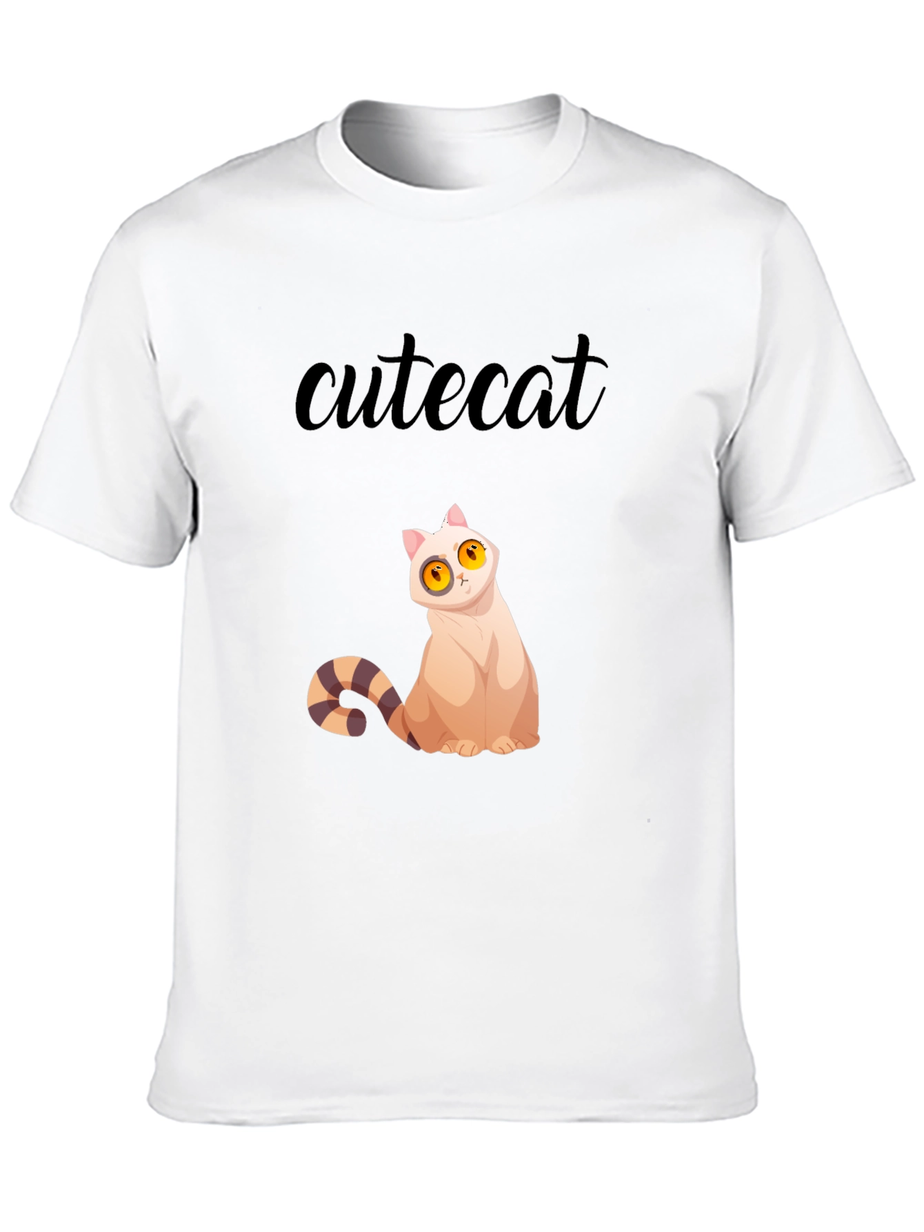 Cute Cat Graphic Tee - Stylish Black T-Shirt