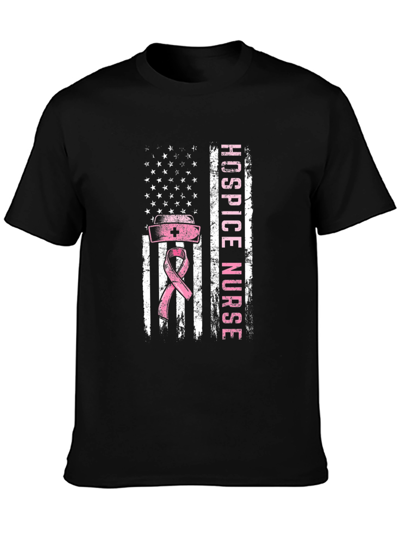 Hospice Nurse American Flag T-Shirt