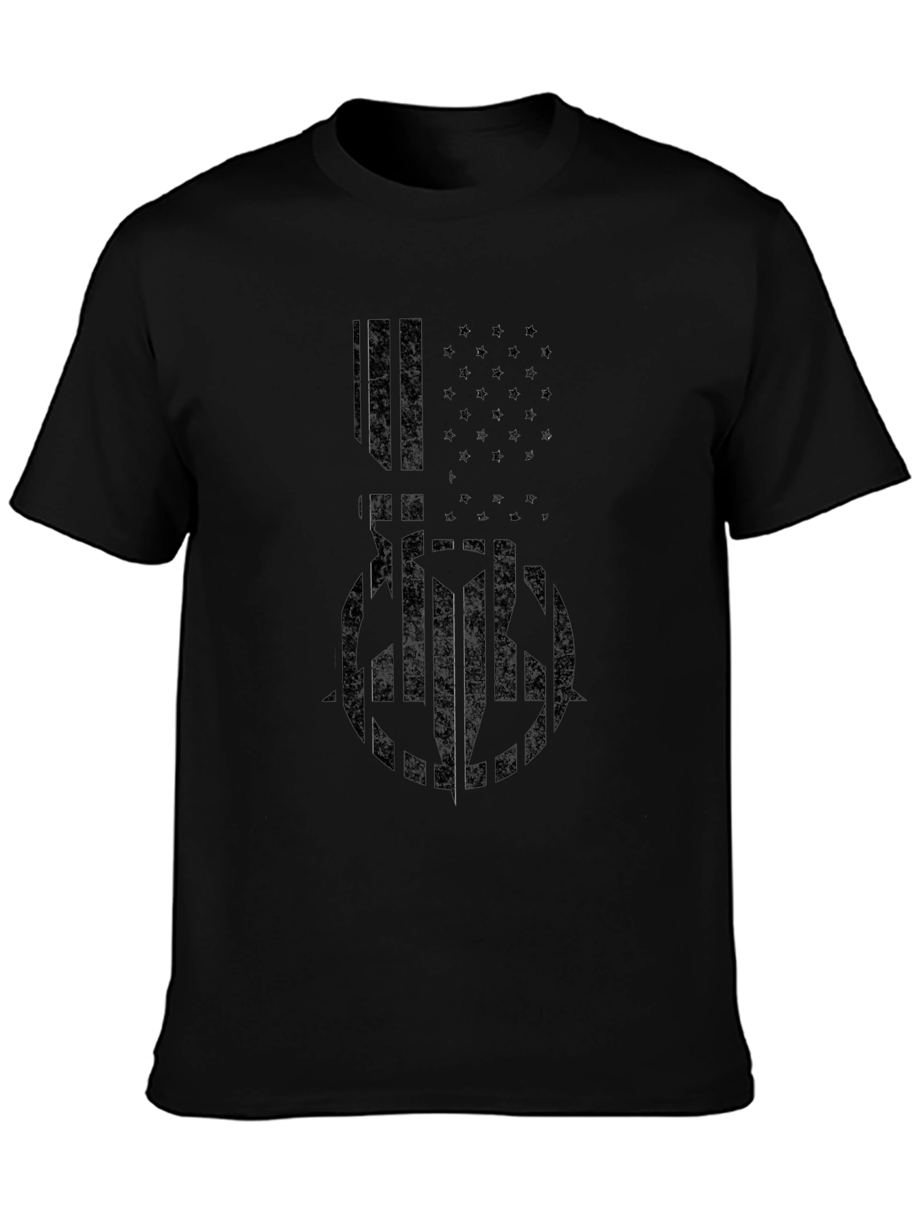 American Flag Graphic T-Shirt - Black