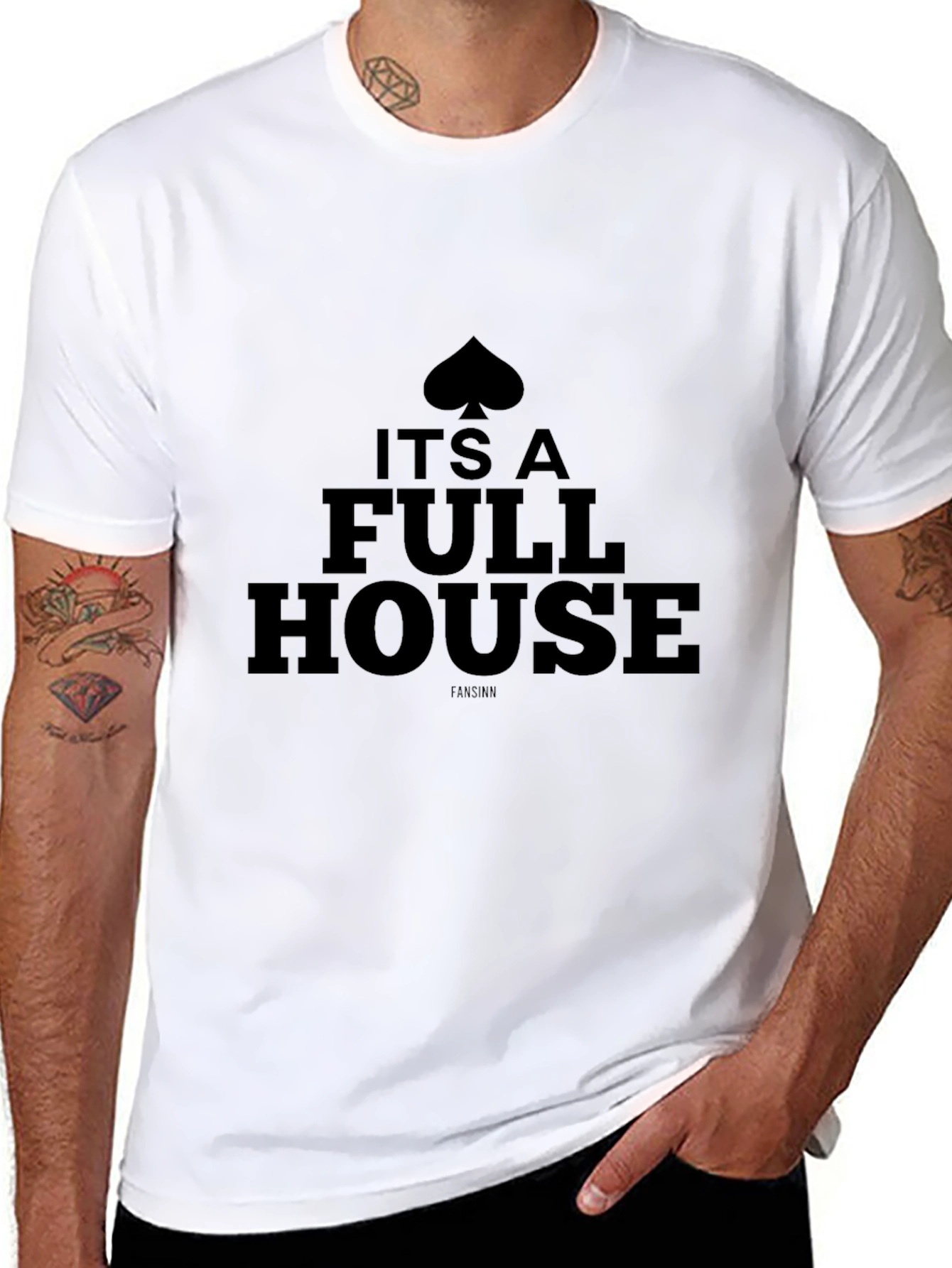 Its a Full House Mens Black T-Shirt