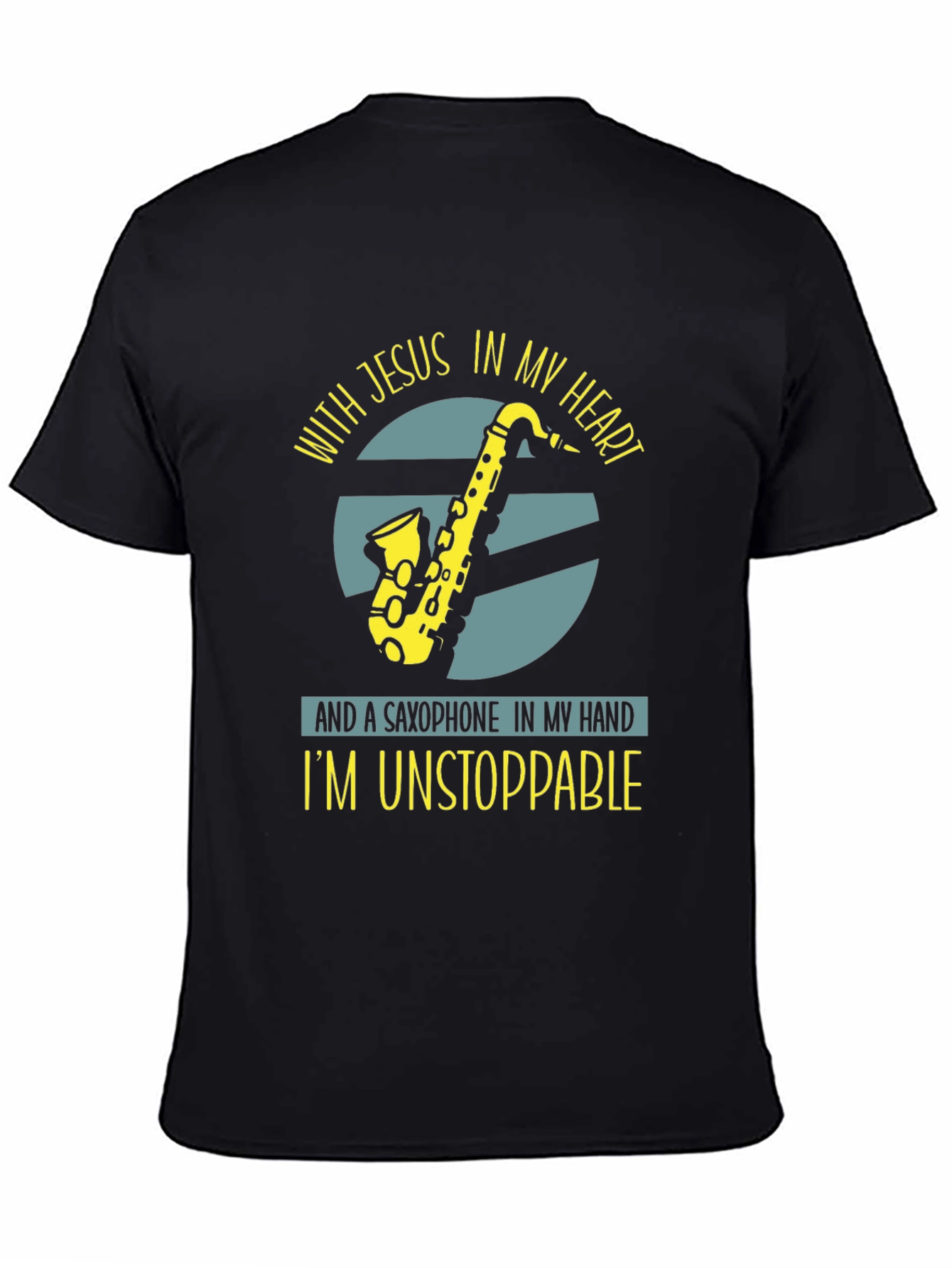 Saxophone Jesus T-Shirt: Unstoppable Christian Music Tee