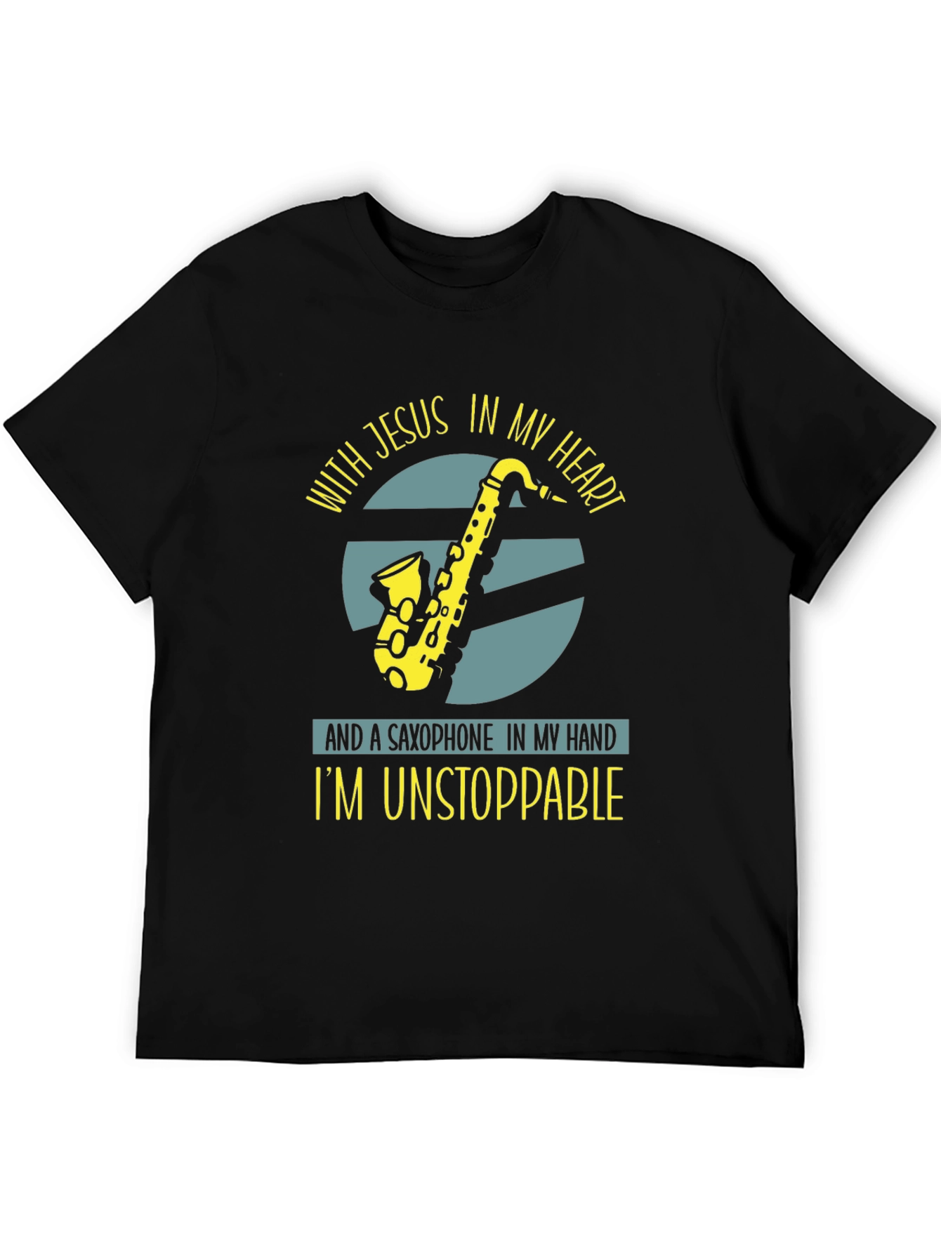 Saxophone Jesus T-Shirt: Unstoppable Christian Music Tee