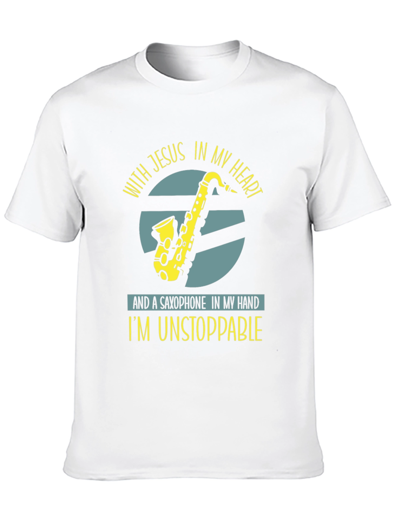 Saxophone Jesus T-Shirt: Unstoppable Christian Music Tee