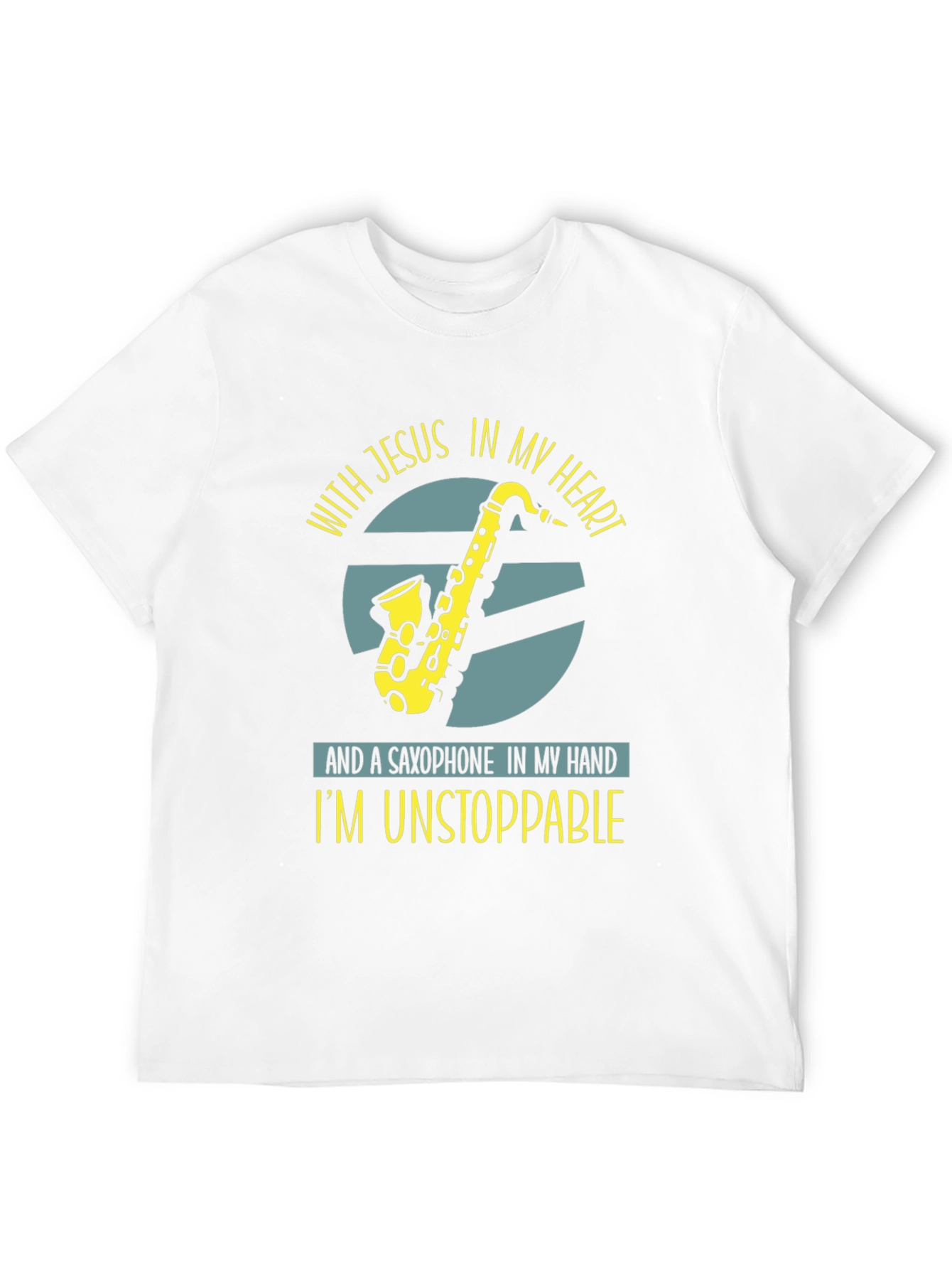 Saxophone Jesus T-Shirt: Unstoppable Christian Music Tee