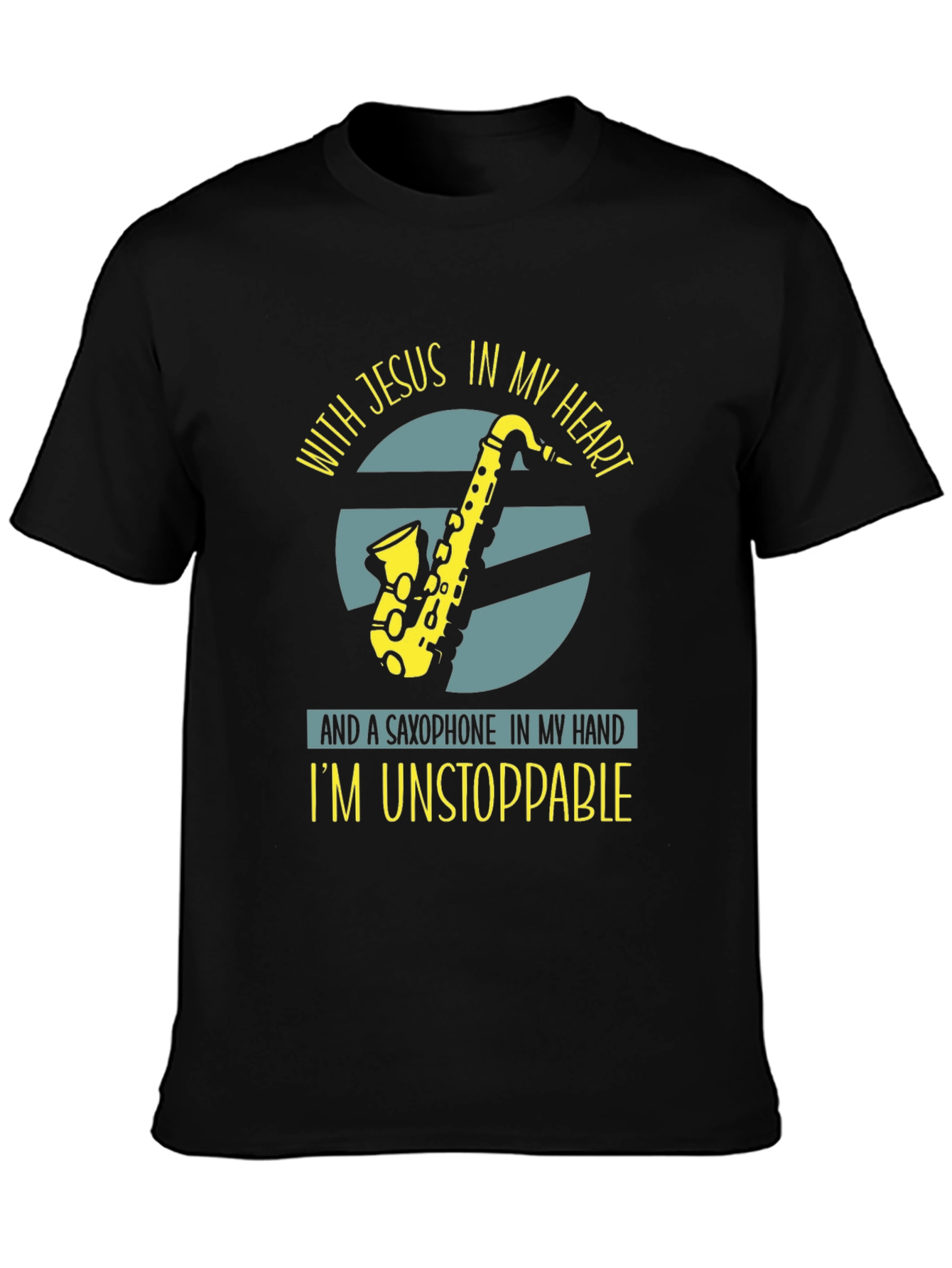 Saxophone Jesus T-Shirt: Unstoppable Christian Music Tee