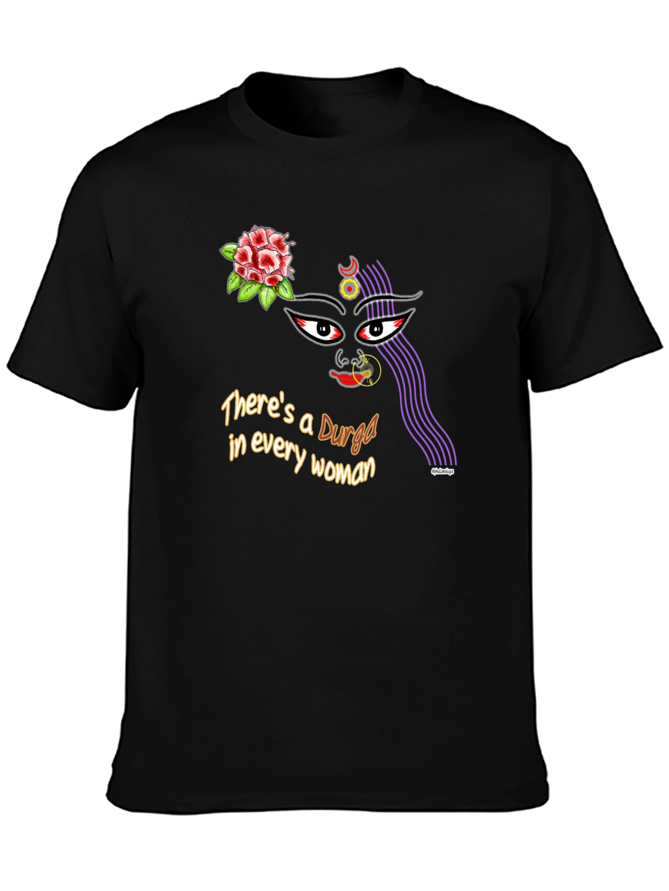 Durga Woman Graphic Tee - Empowering Design