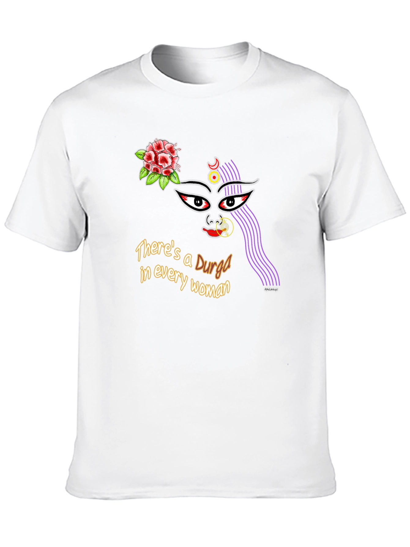 Durga Woman Graphic Tee - Empowering Design
