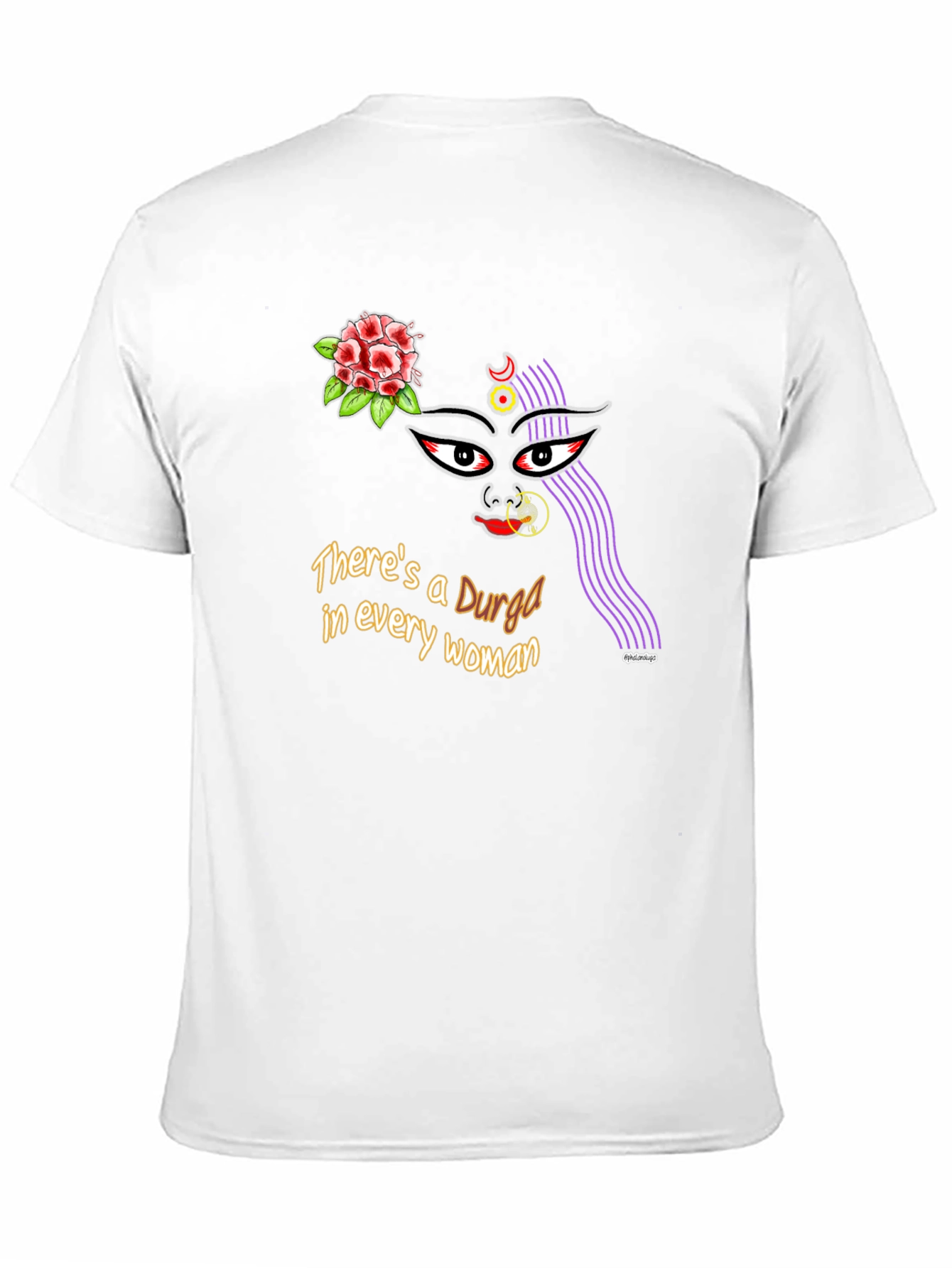 Durga Woman Graphic Tee - Empowering Design