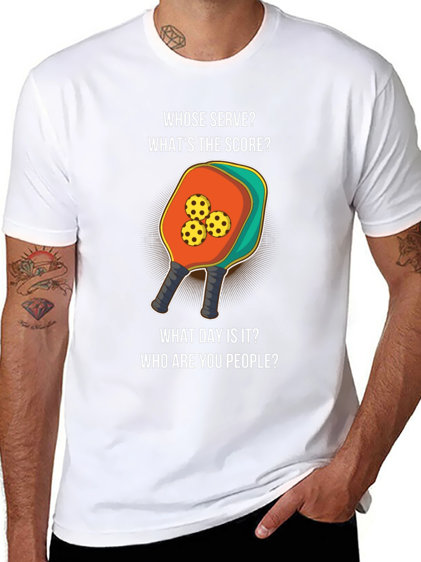 Pickleball T-Shirt: Whose Serve? Funny Sport Tee