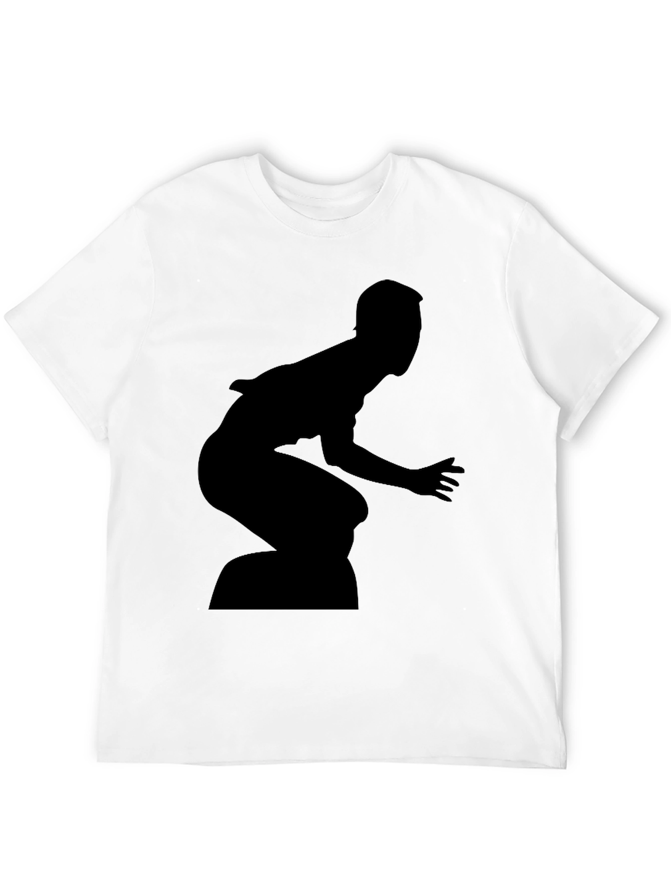 Cool Black T-Shirt with Surfing Silhouette Graphic