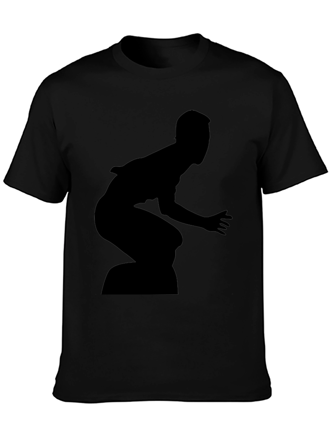 Cool Black T-Shirt with Surfing Silhouette Graphic