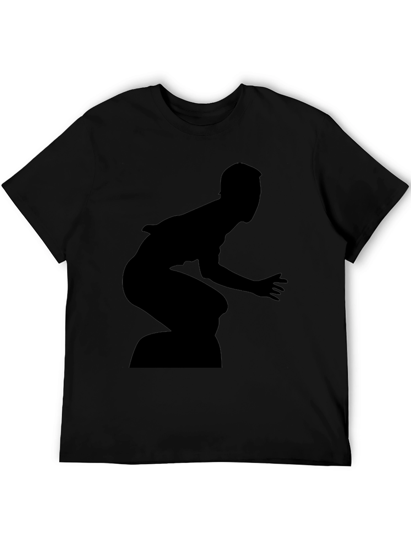 Cool Black T-Shirt with Surfing Silhouette Graphic