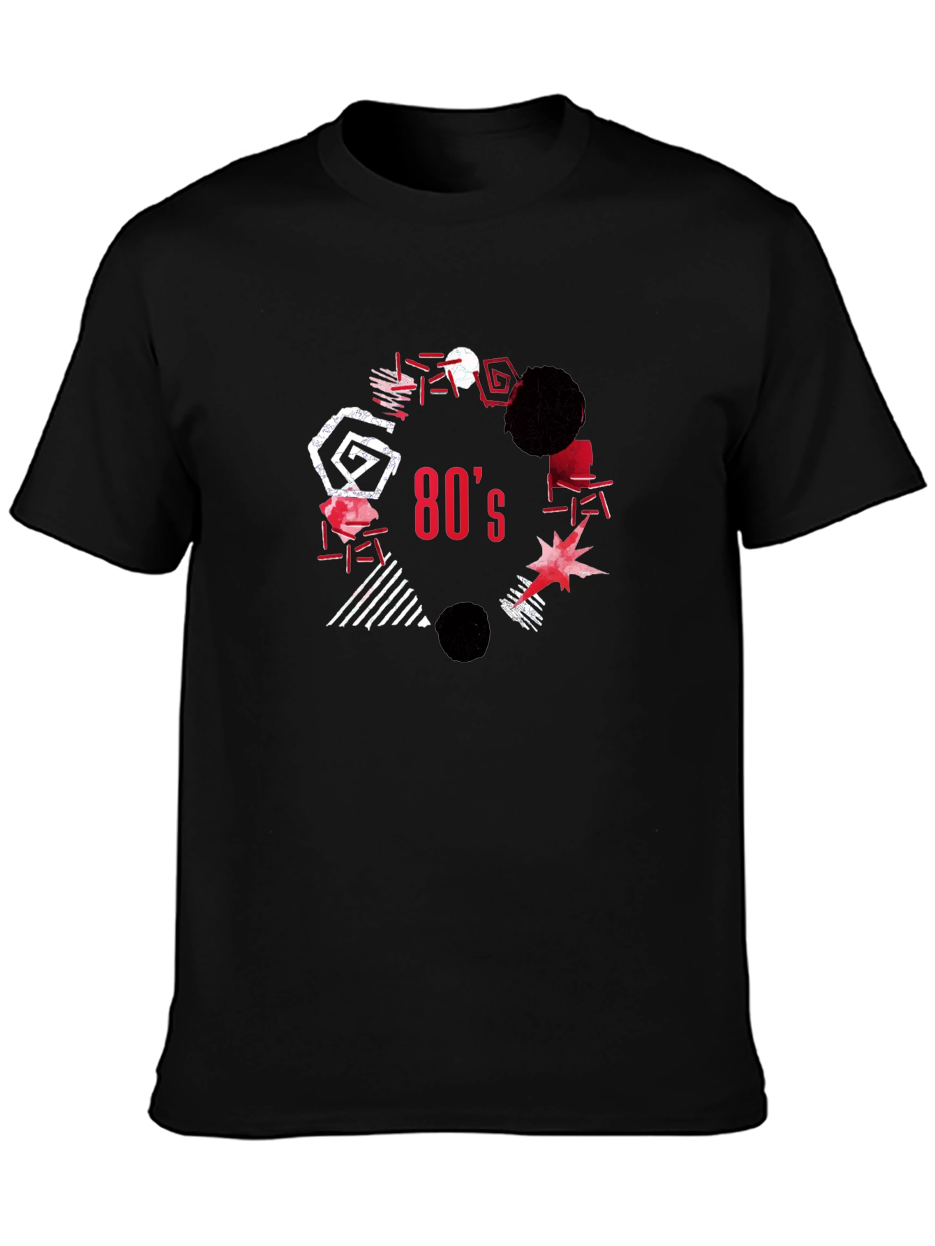 Retro 80s Graphic Tee - Black