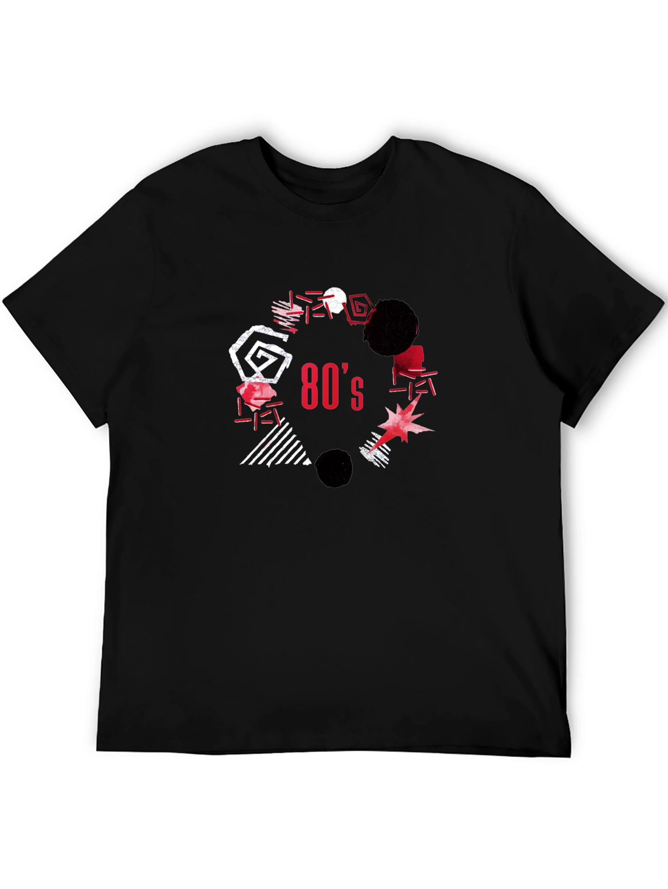 Retro 80s Graphic Tee - Black