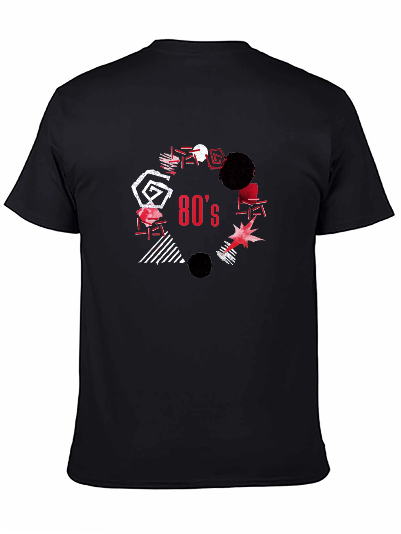 Retro 80s Graphic Tee - Black