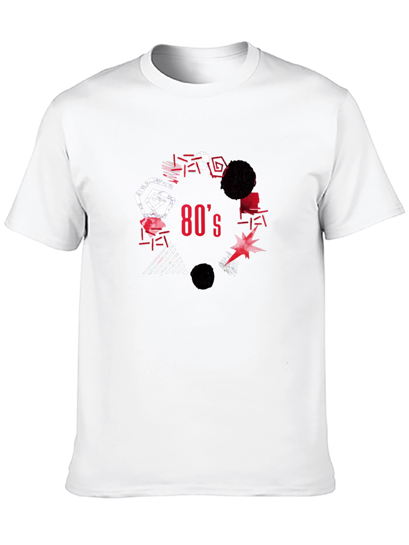 Retro 80s Graphic Tee - Black