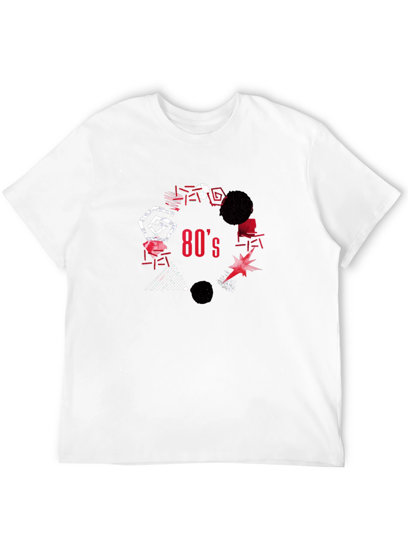 Retro 80s Graphic Tee - Black
