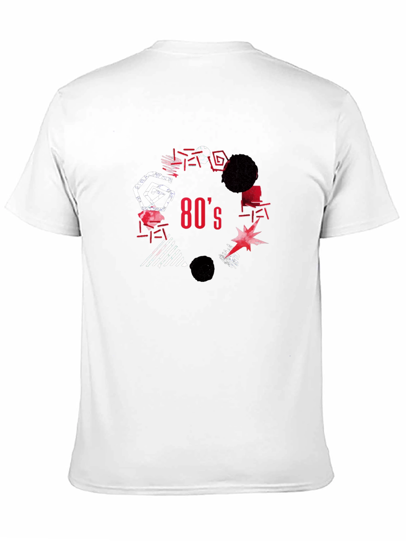 Retro 80s Graphic Tee - Black