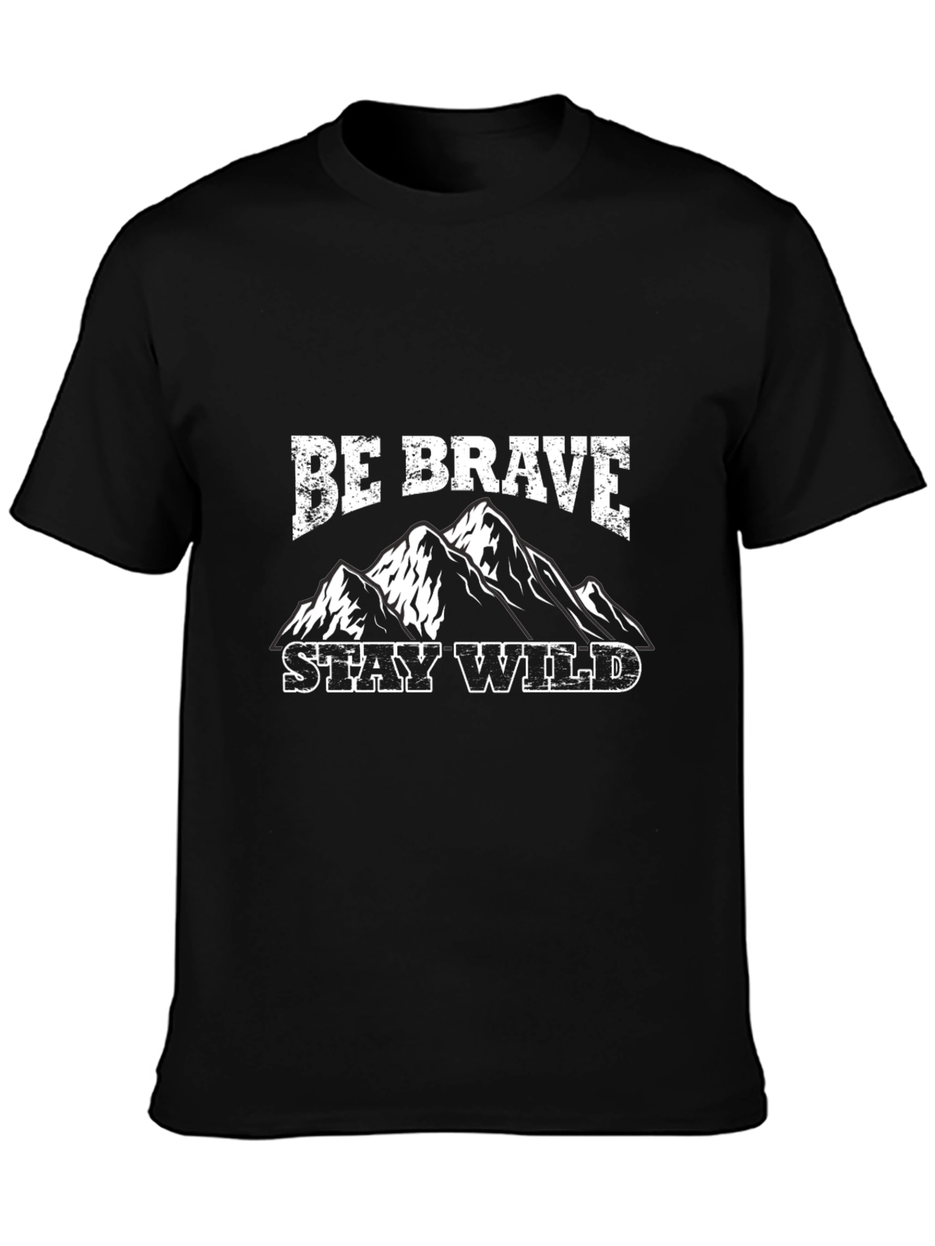 Be Brave Stay Wild Graphic Tee - Black