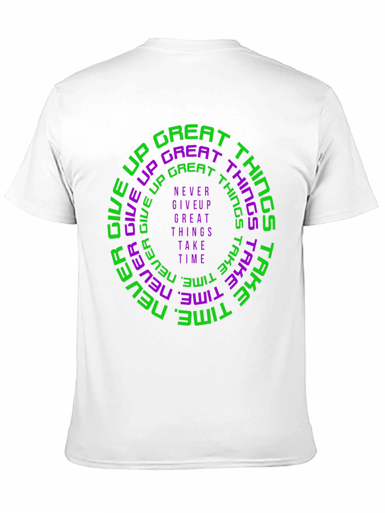 Motivational Graphic Print Crew Neck T-Shirt