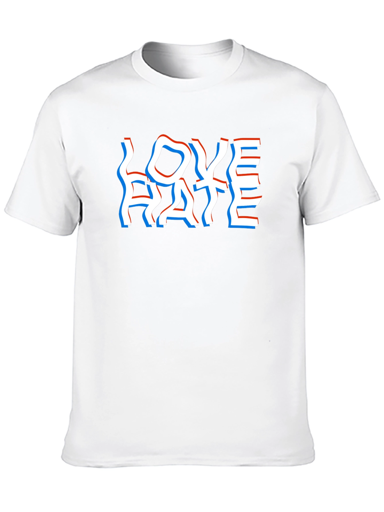 Love Hate Graphic Tee - Stylish Illusion T-Shirt