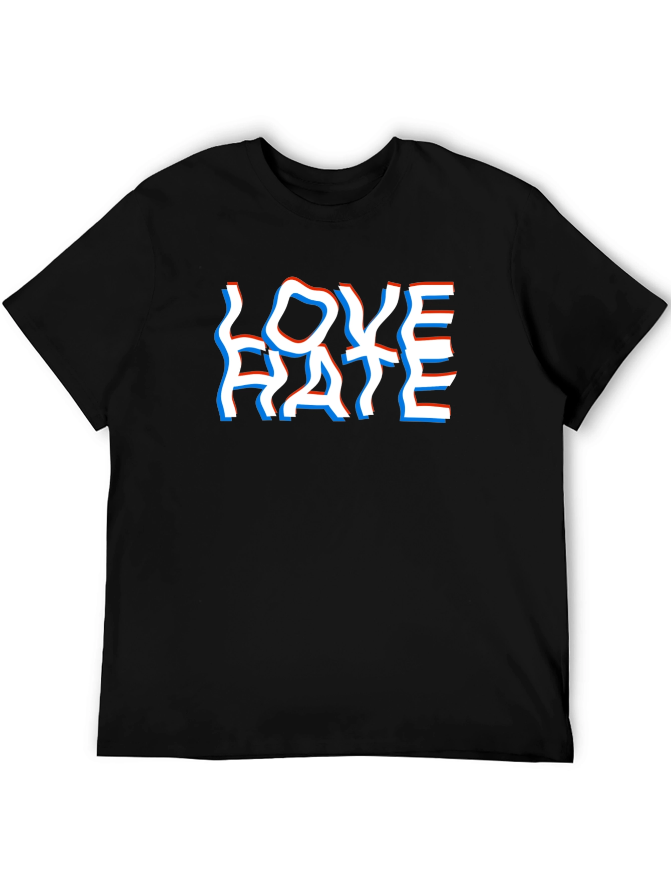 Love Hate Graphic Tee - Stylish Illusion T-Shirt