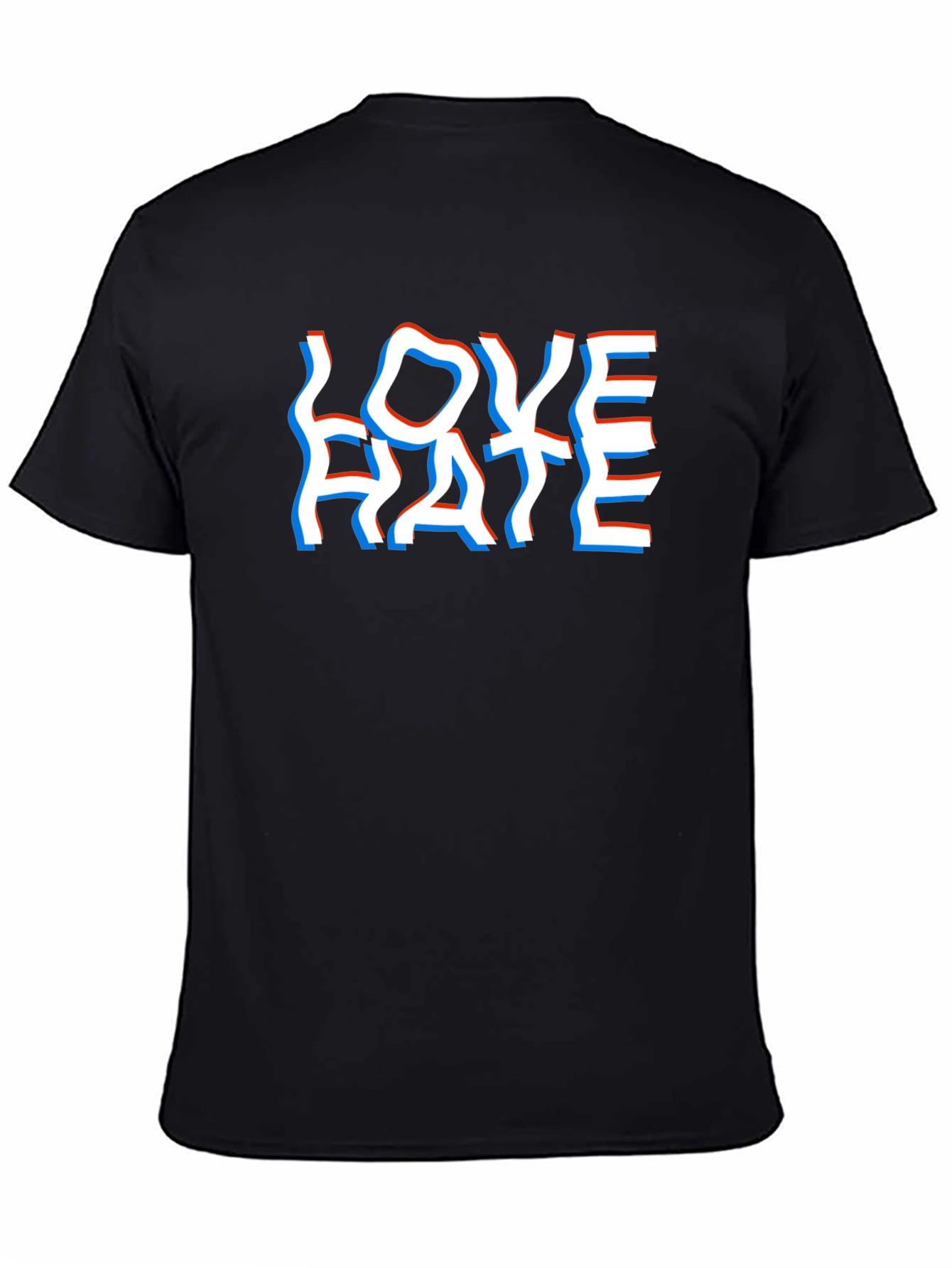 Love Hate Graphic Tee - Stylish Illusion T-Shirt