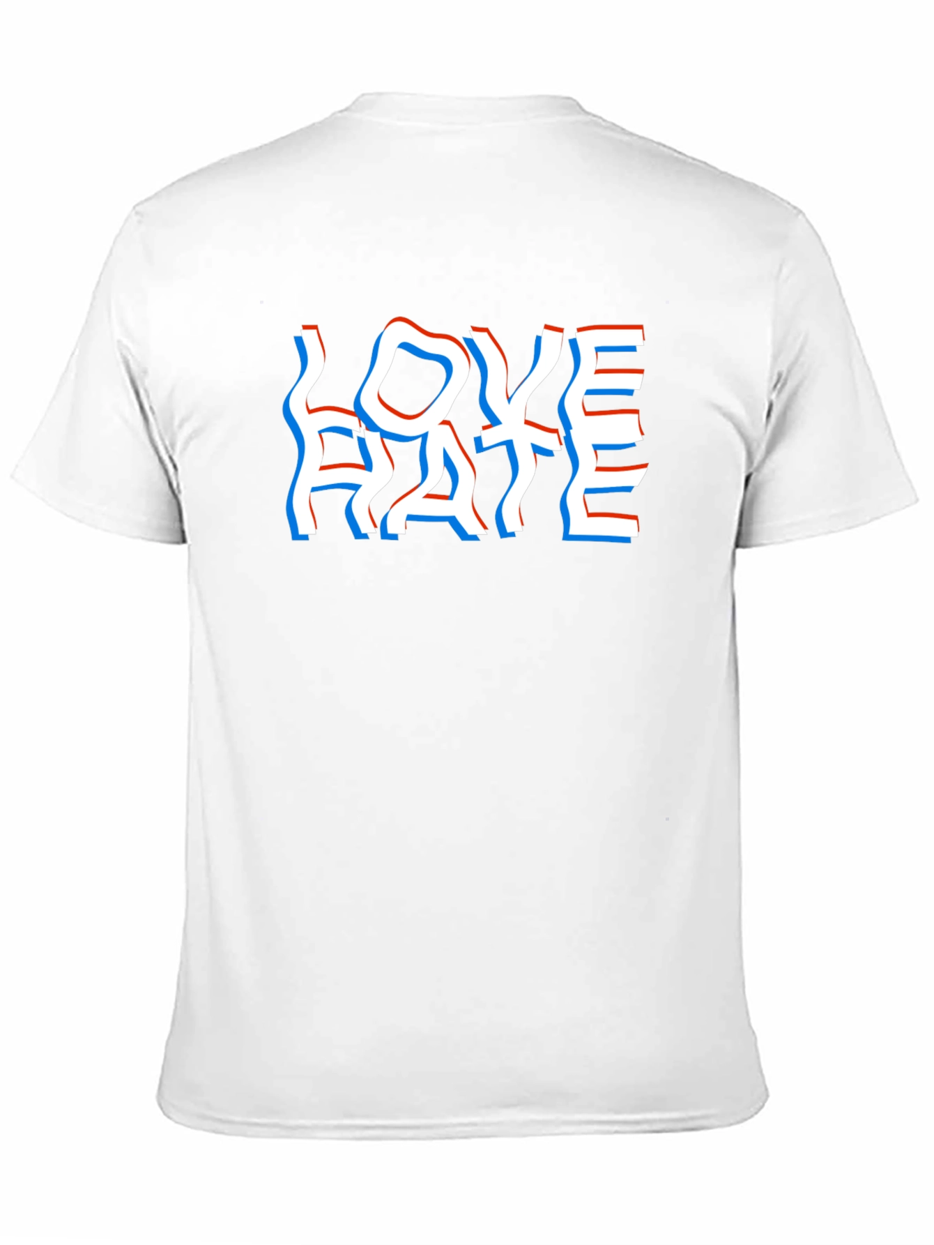 Love Hate Graphic Tee - Stylish Illusion T-Shirt