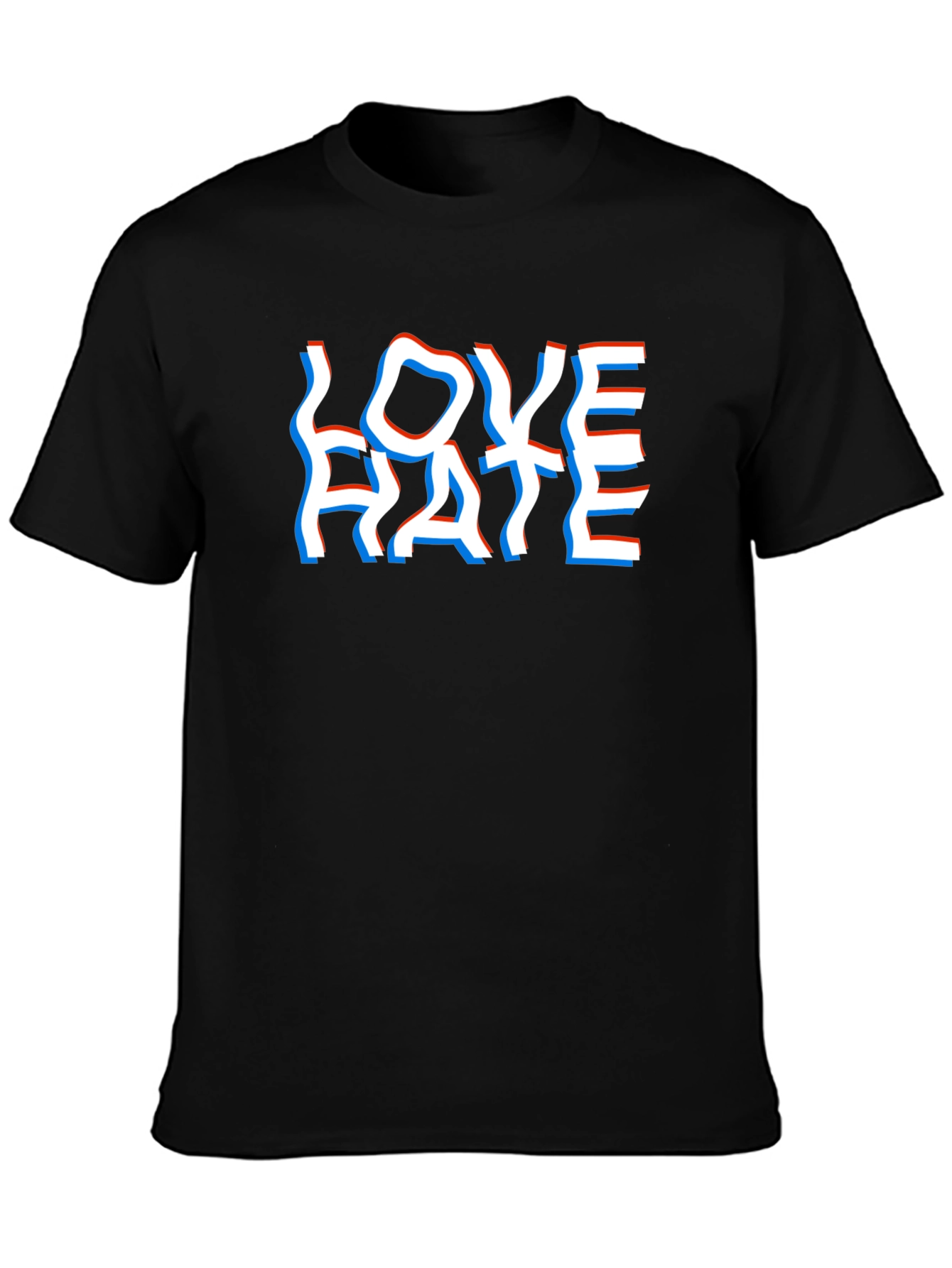 Love Hate Graphic Tee - Stylish Illusion T-Shirt
