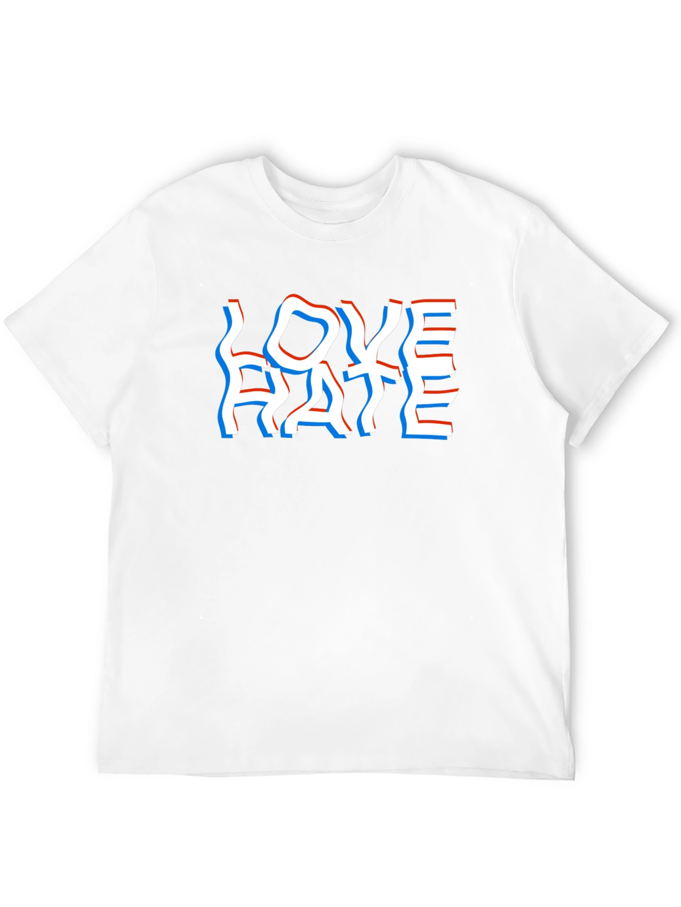 Love Hate Graphic Tee - Stylish Illusion T-Shirt