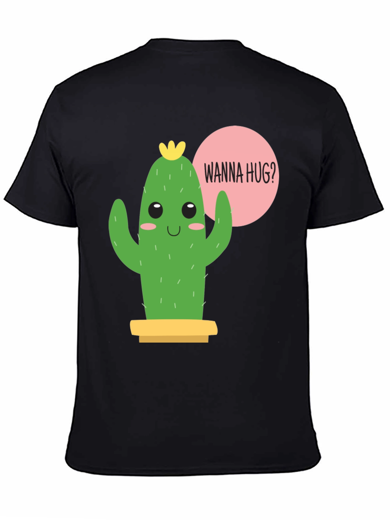 Cute Cactus Graphic Tee - Wanna Hug?