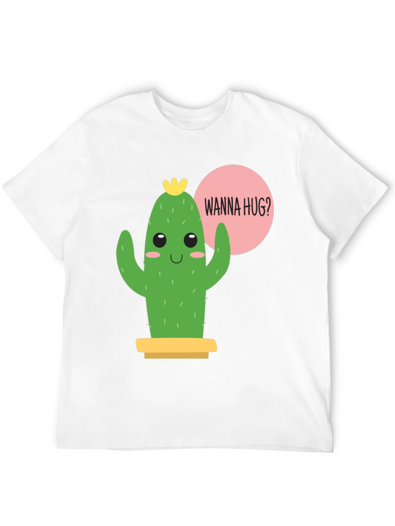 Cute Cactus Graphic Tee - Wanna Hug?