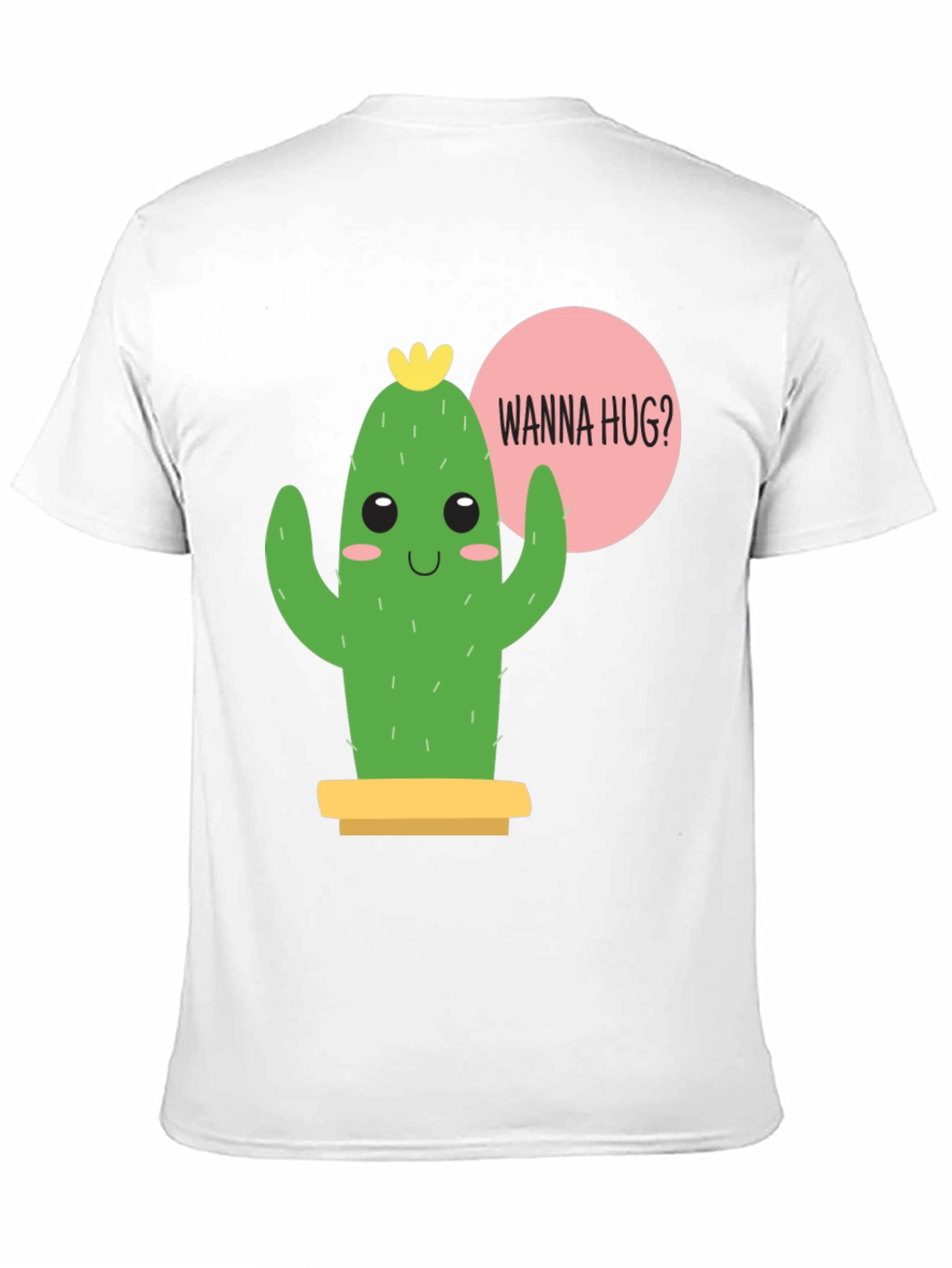 Cute Cactus Graphic Tee - Wanna Hug?