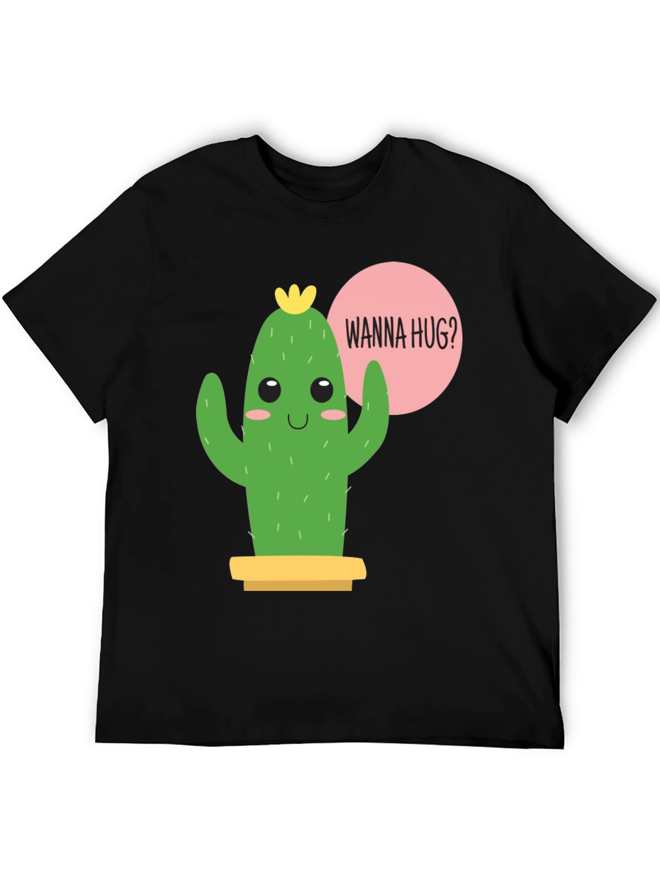Cute Cactus Graphic Tee - Wanna Hug?