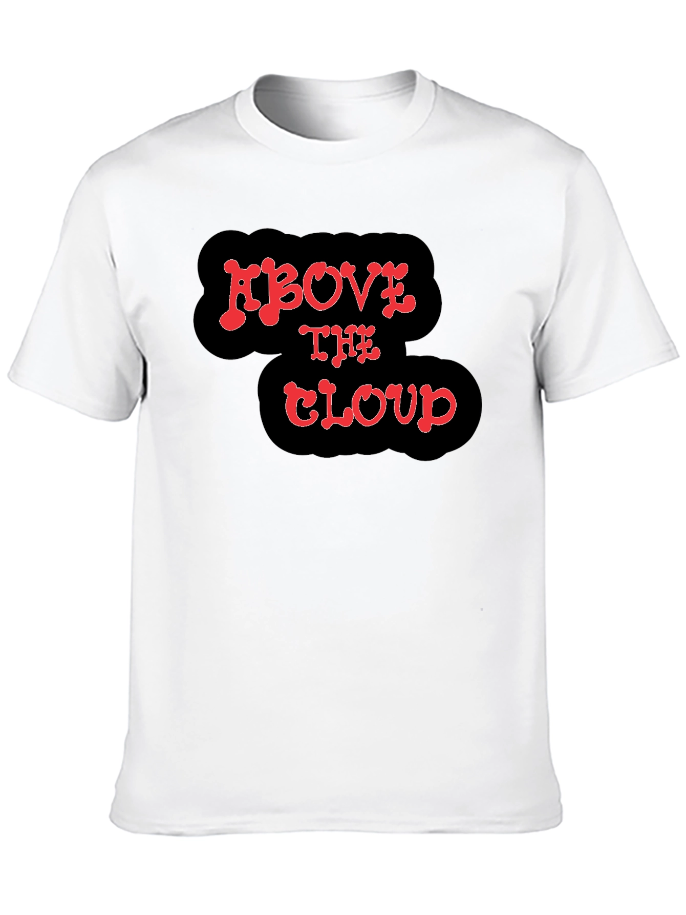 Above the Cloud Graphic Print Black T-Shirt