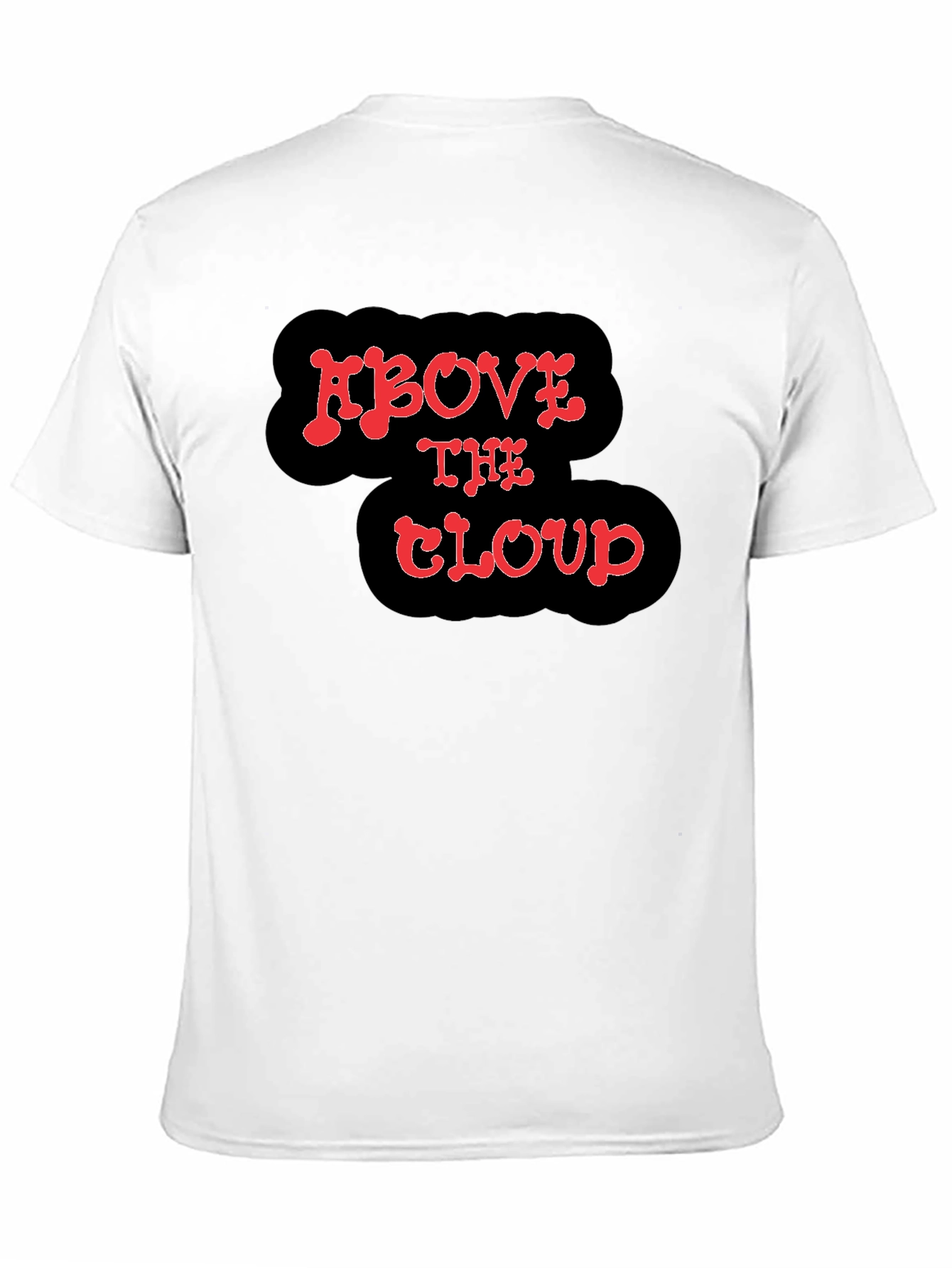 Above the Cloud Graphic Print Black T-Shirt