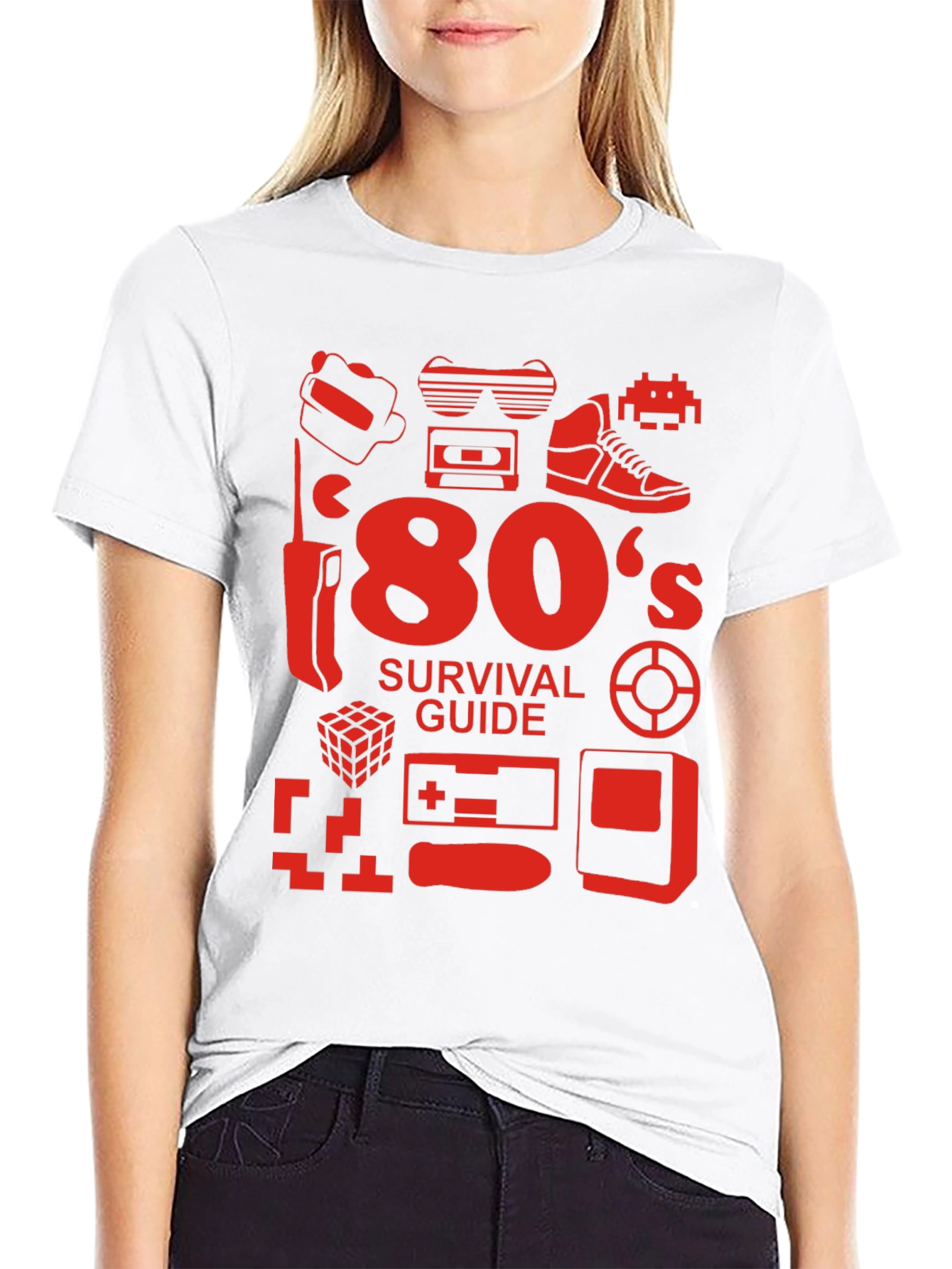 80s Survival Guide Black T-Shirt