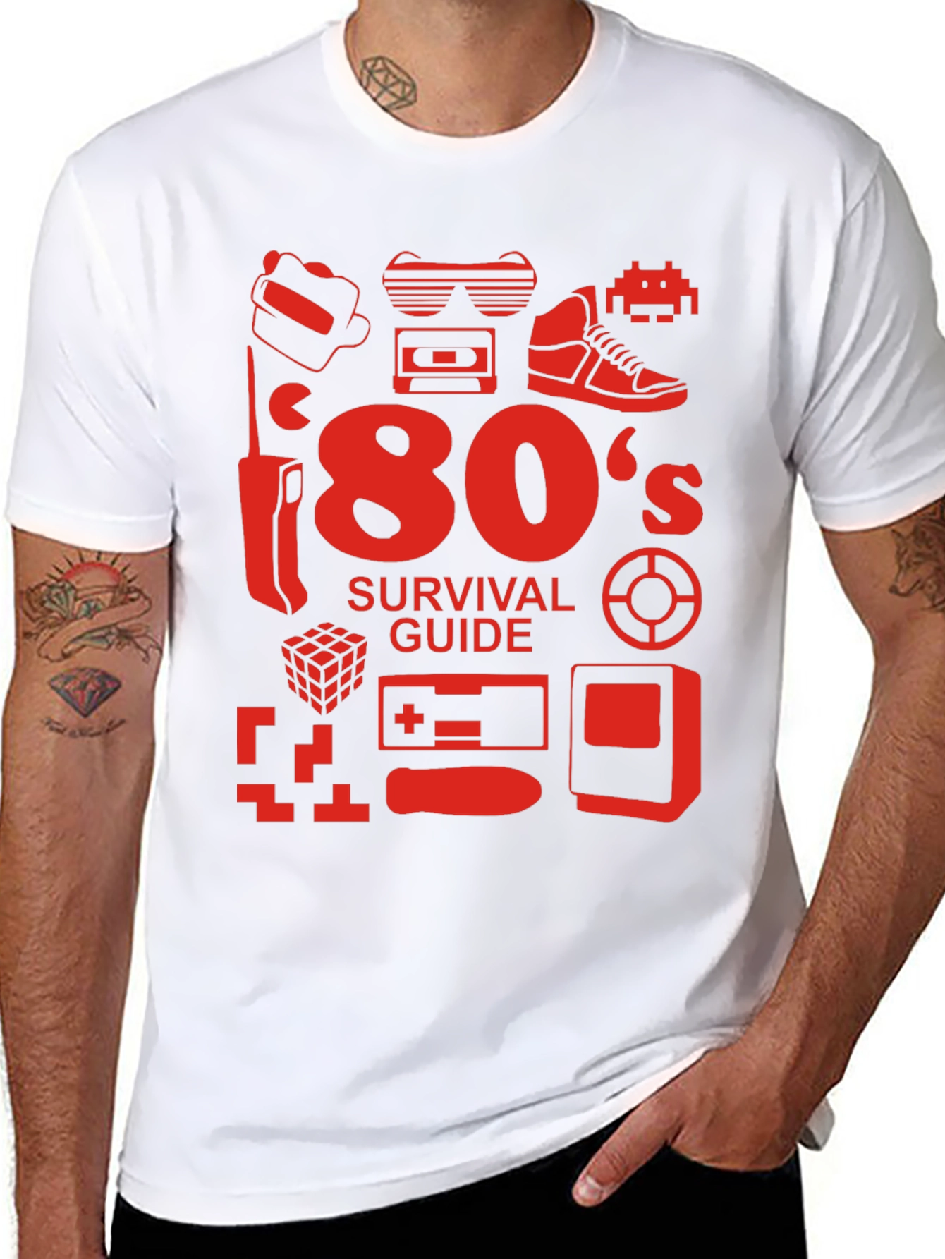 80s Survival Guide Black T-Shirt