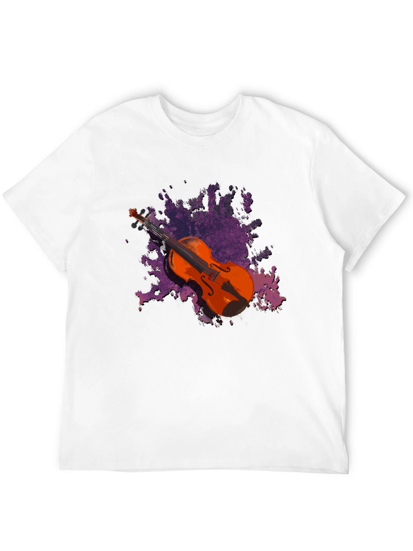 Violin Graphic Black T-Shirt - Music Lover Tee