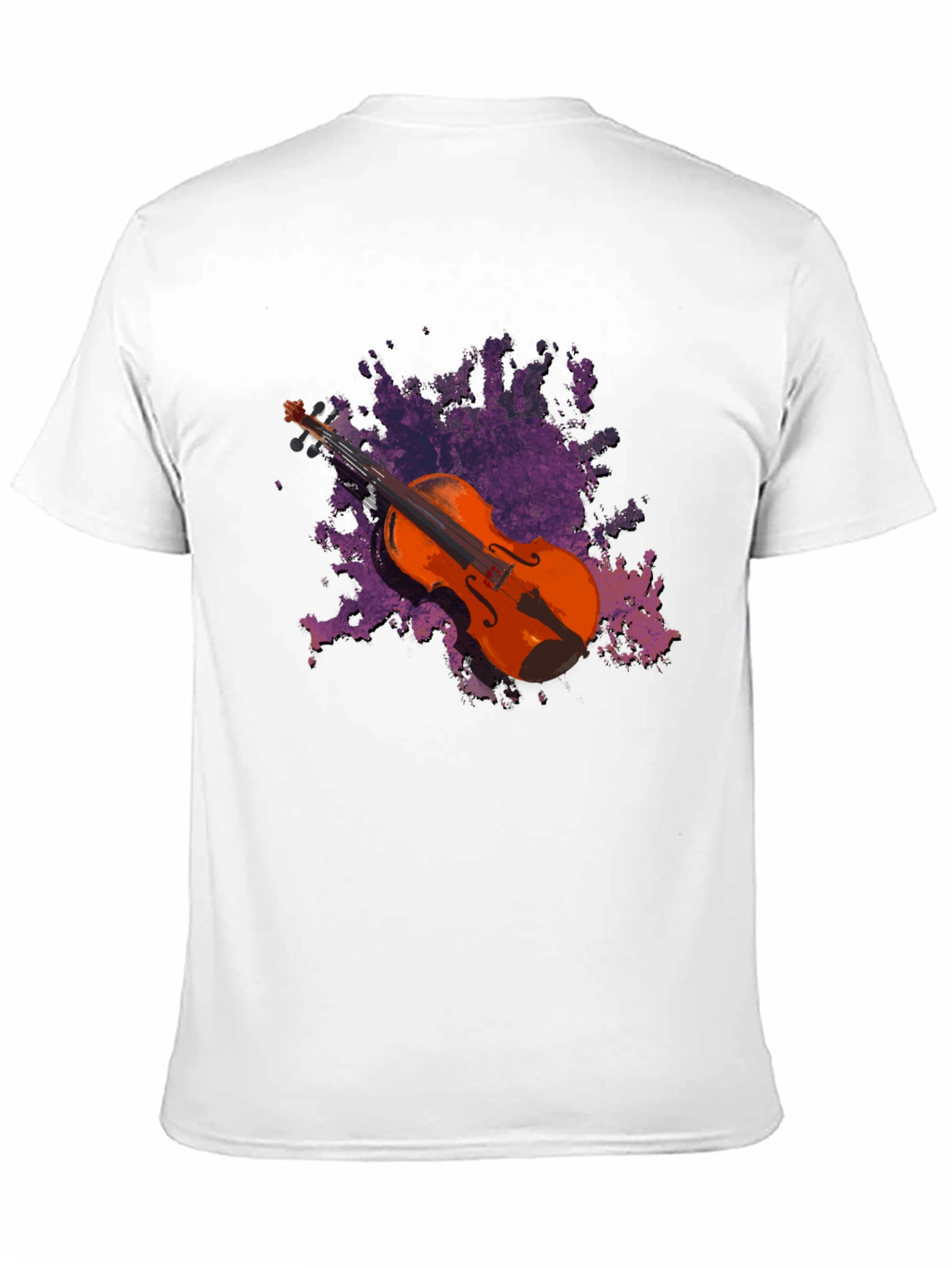 Violin Graphic Black T-Shirt - Music Lover Tee