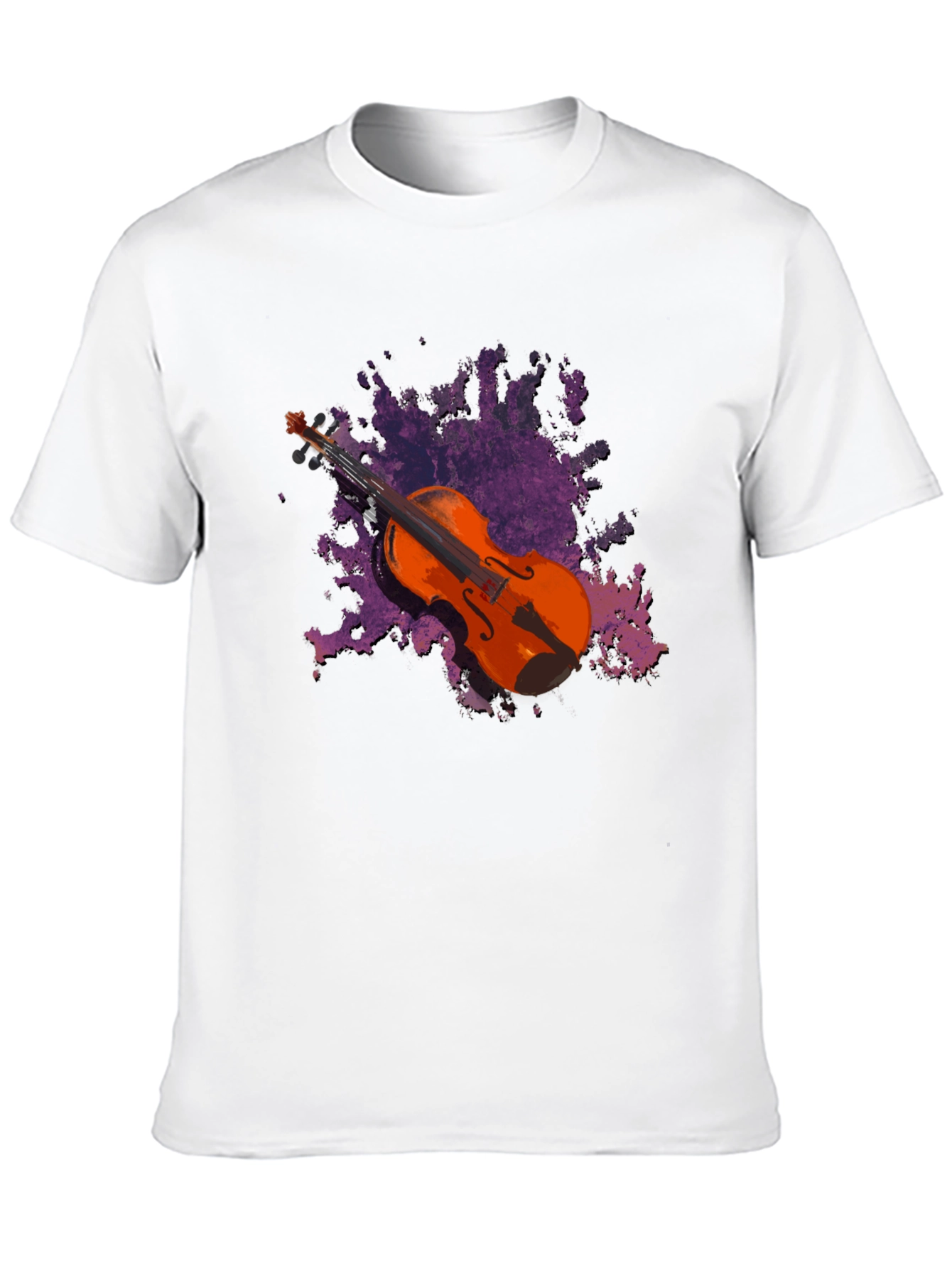 Violin Graphic Black T-Shirt - Music Lover Tee