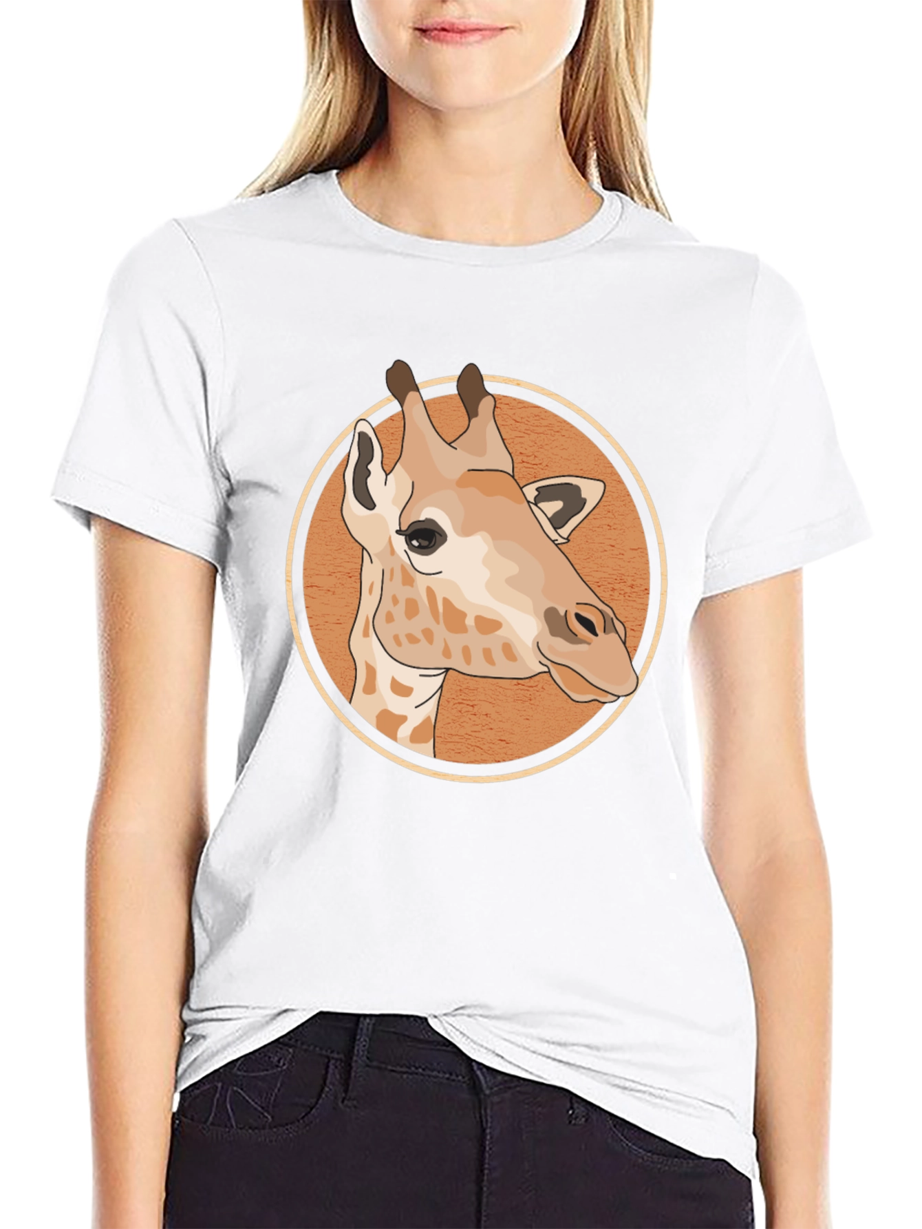 Giraffe Graphic Tee - Unisex Black T-Shirt