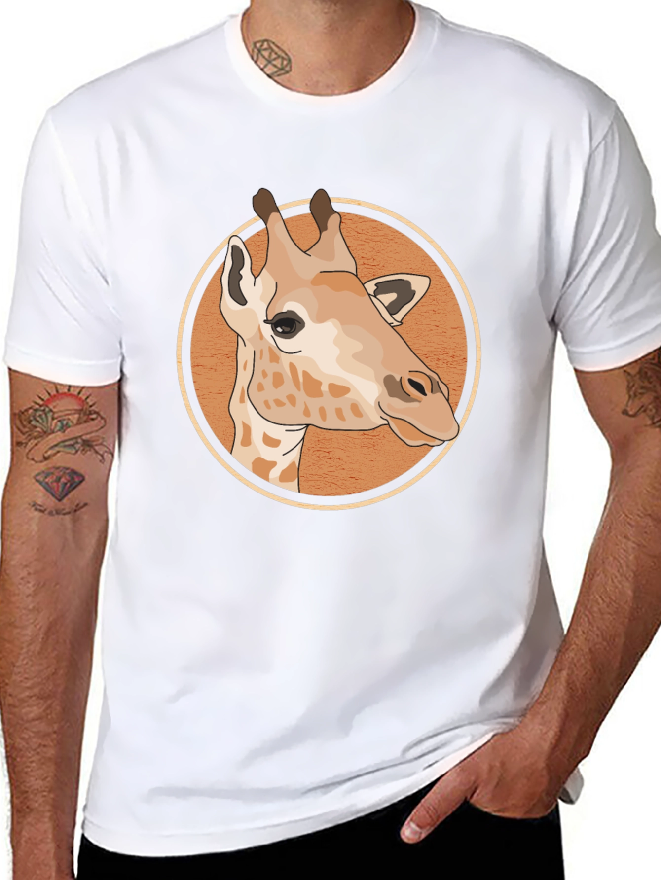 Giraffe Graphic Tee - Unisex Black T-Shirt