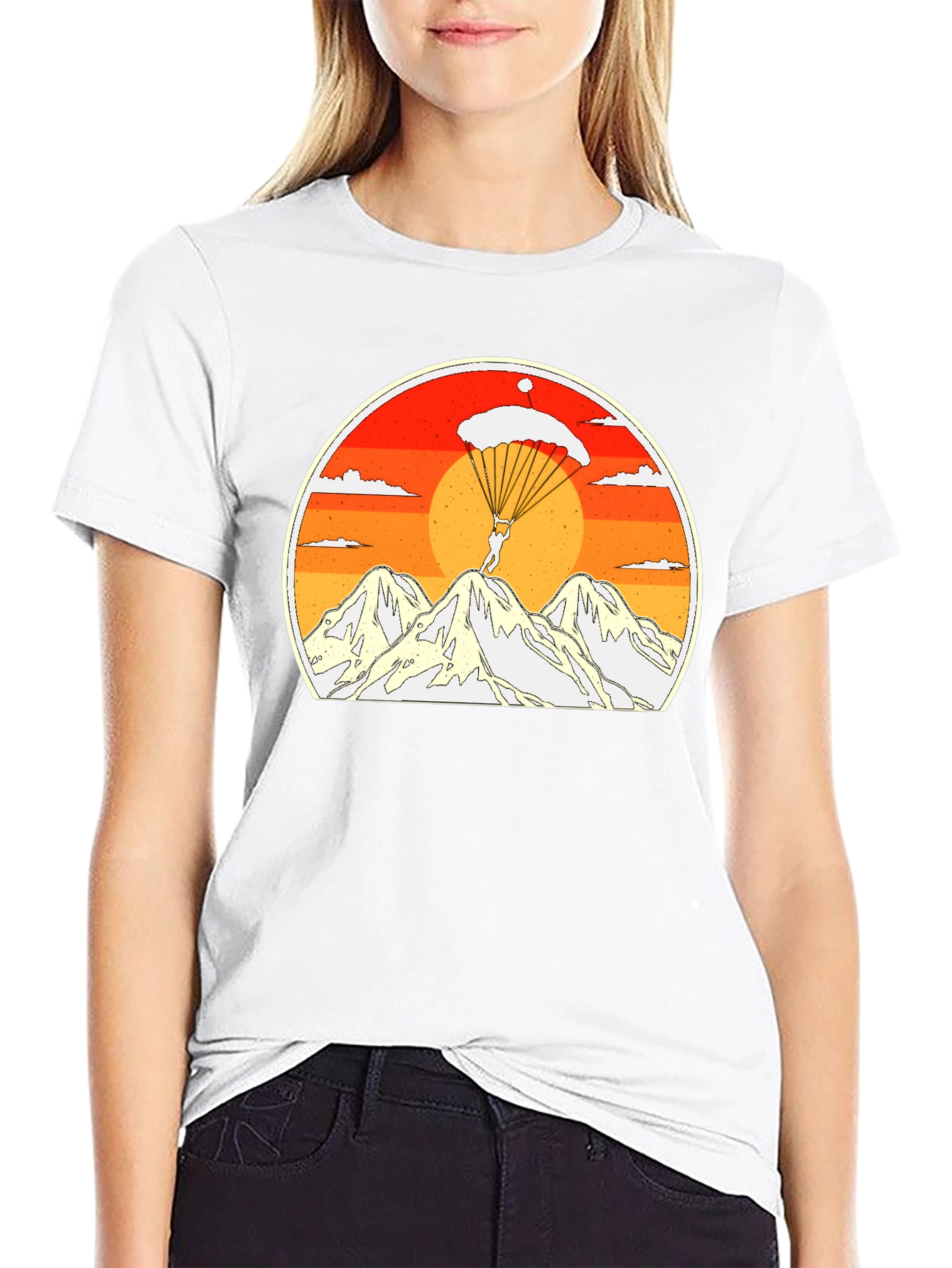 Skydiving Mountain Graphic Tee