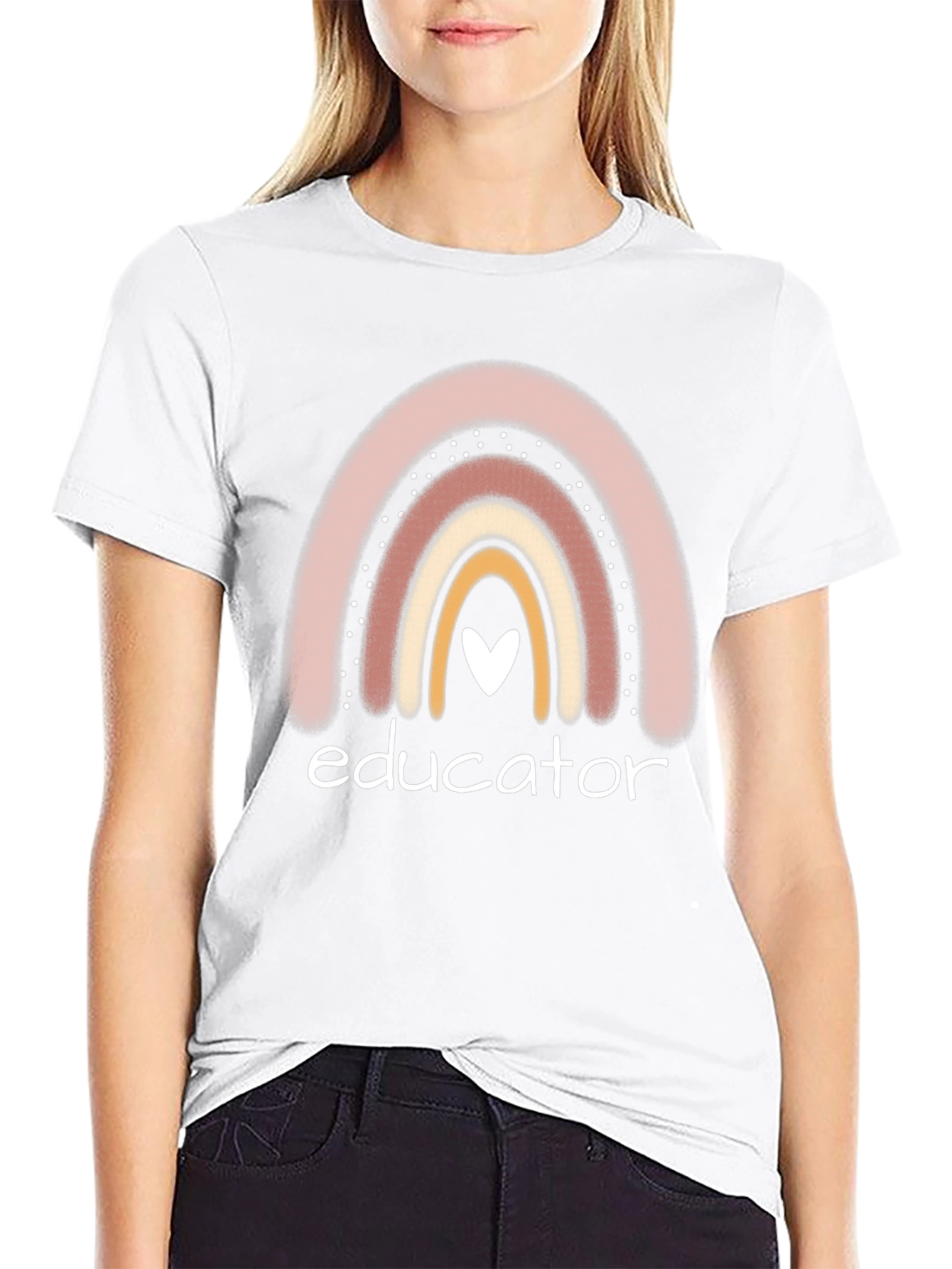 Educator Rainbow Heart T-Shirt