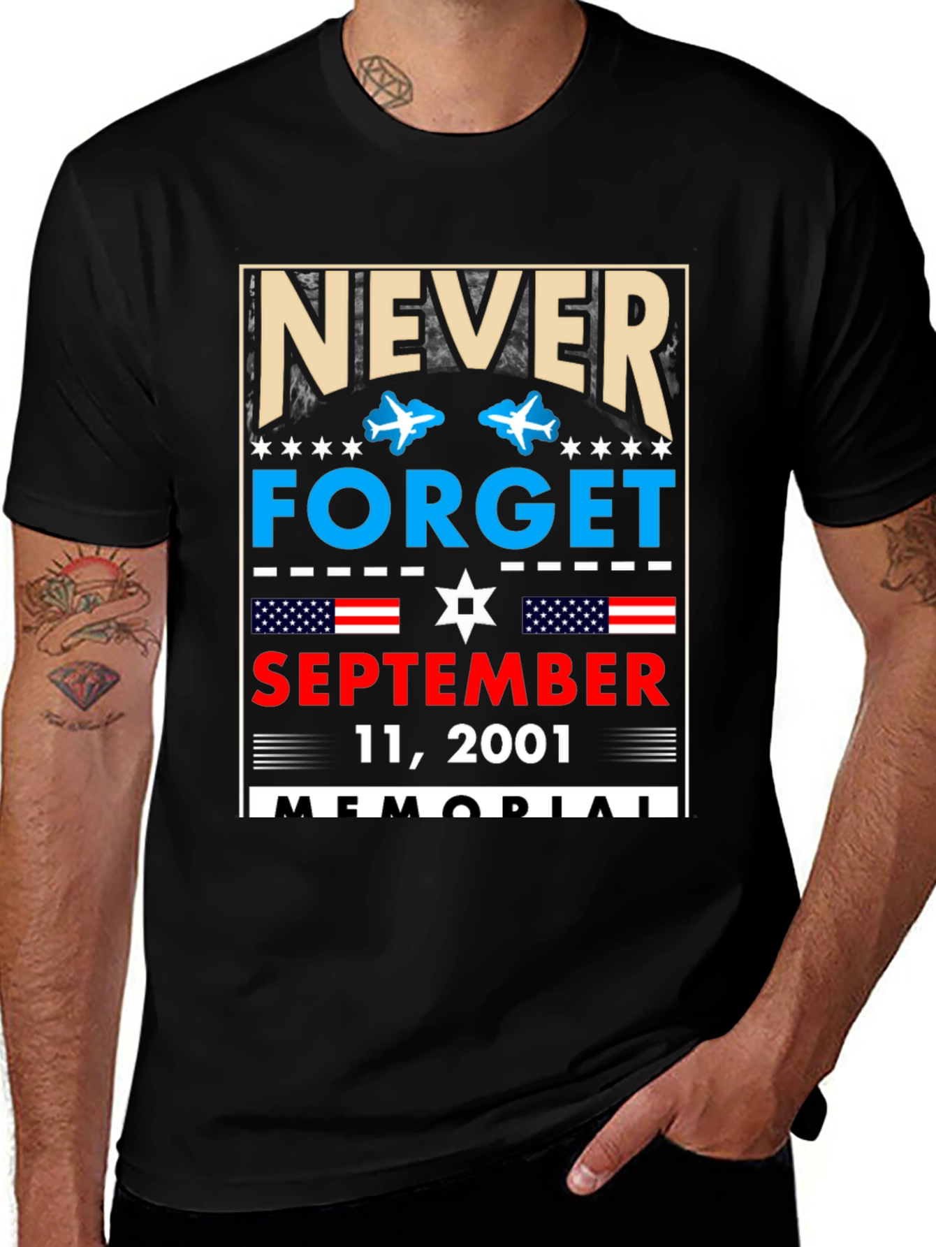 Never Forget 9/11 Memorial T-Shirt