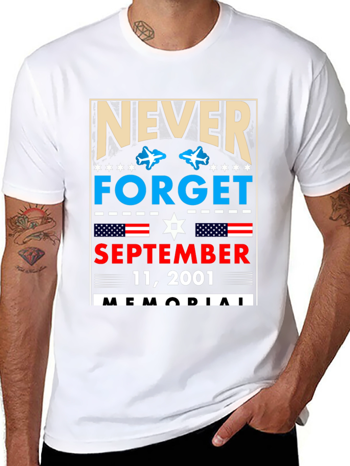 Never Forget 9/11 Memorial T-Shirt