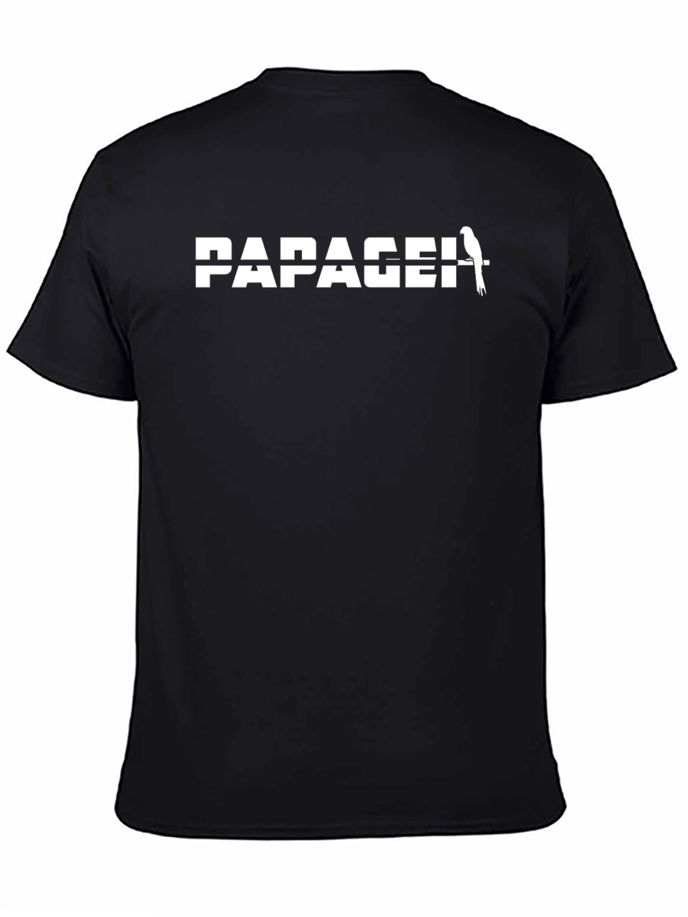 Paragei Parrot Graphic Tee - Black Cotton