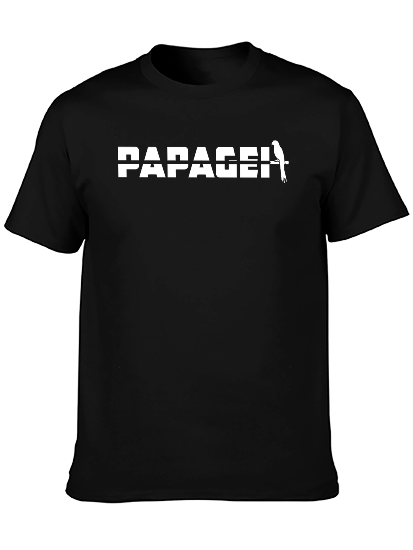 Paragei Parrot Graphic Tee - Black Cotton