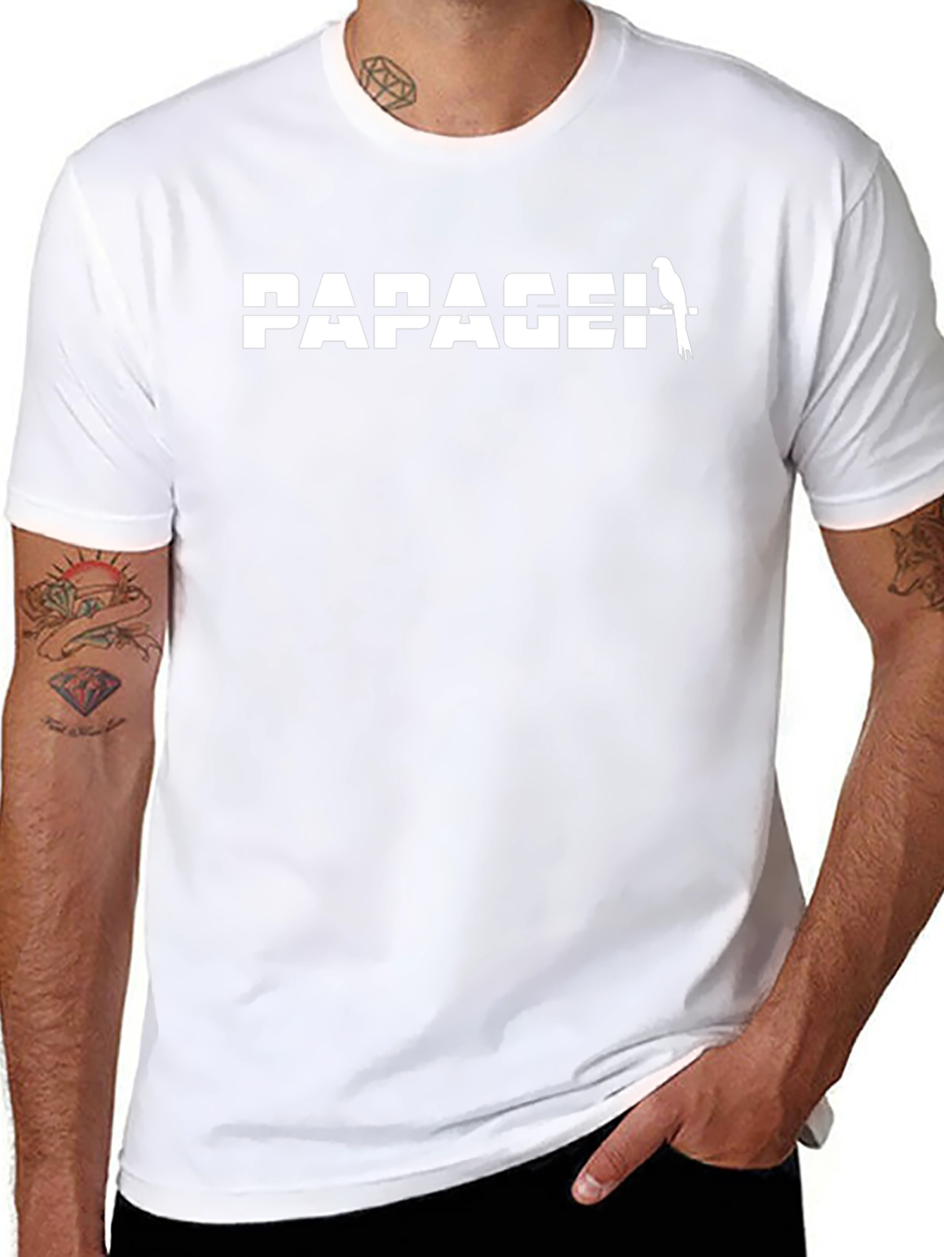 Paragei Parrot Graphic Tee - Black Cotton